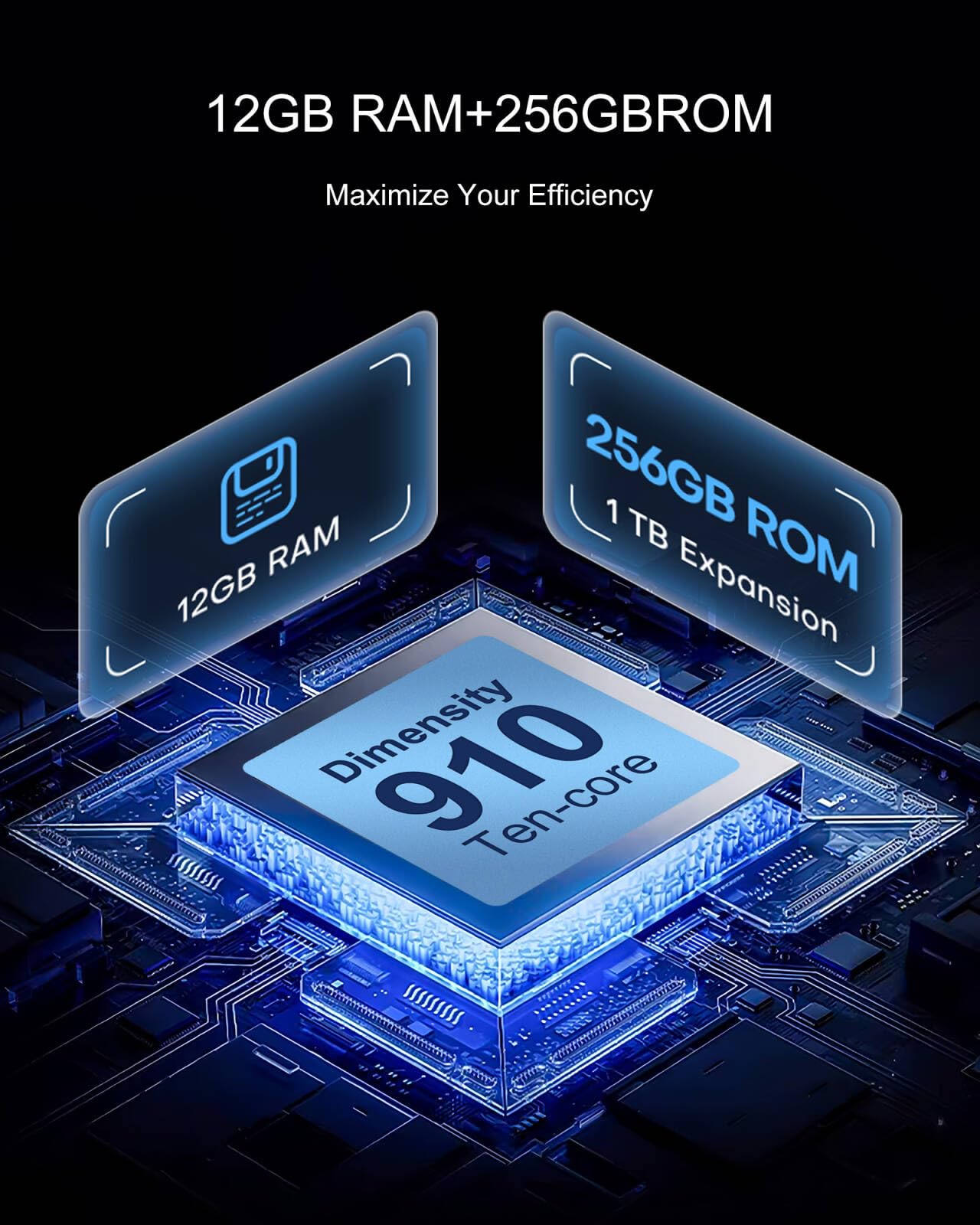 Accof I17 Pro Max Cell Phones Unlocked,Android 15 Phone 12Gb+256Gb/1Tb Expandable,6.8 Inch Screen 7800Mah Battery 108Mp Camera D