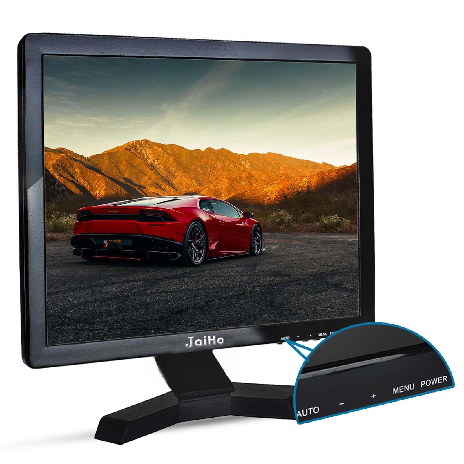 JaiHo 17 Inch PC Monitor 1280x1024 HDMI VGA BNC AV USB ABS Black