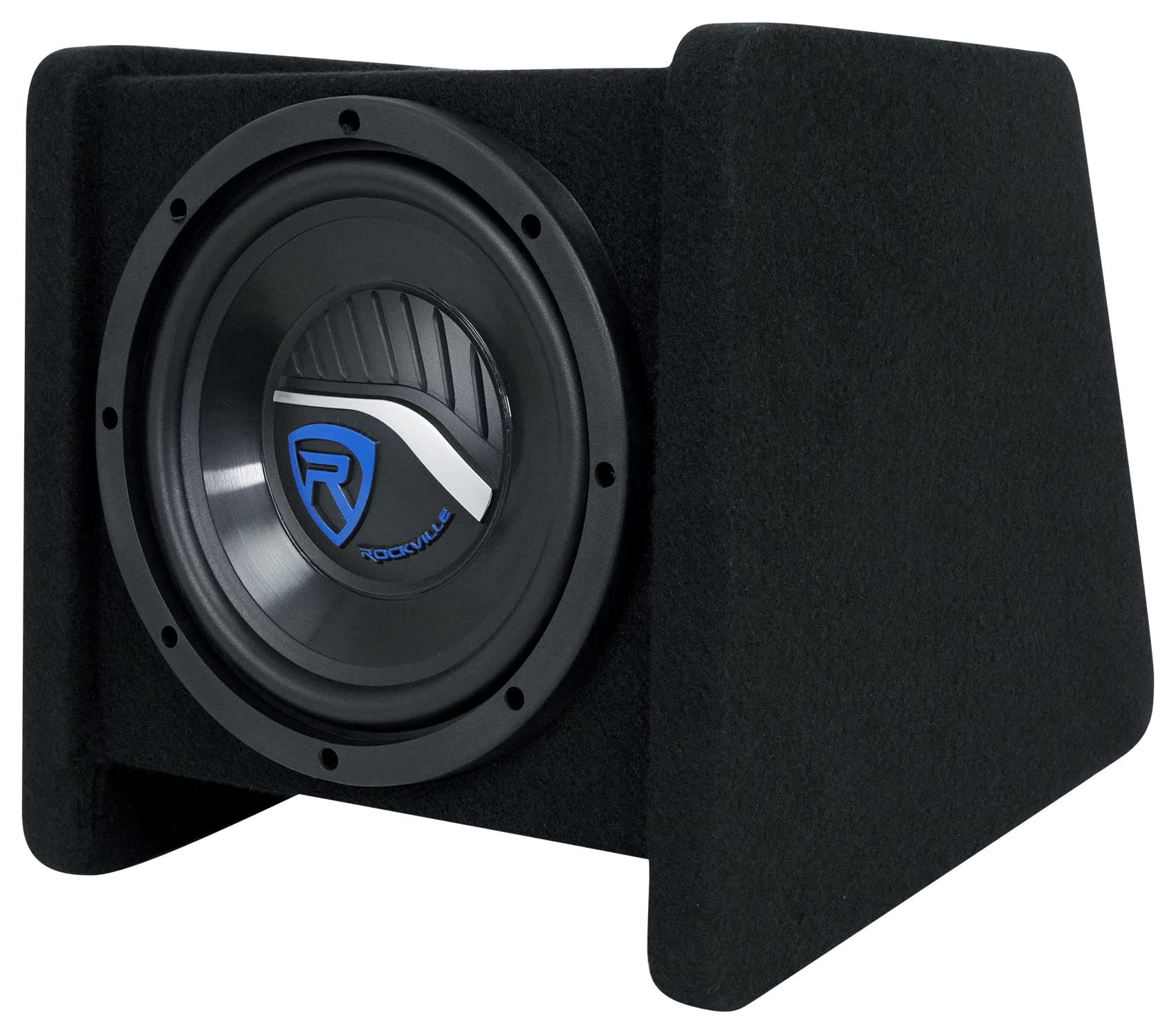 Rockville Rv8P 8 400W Car Audio Subwoofer In Vented Sub Enclosure Box - 4 Ohm,Black