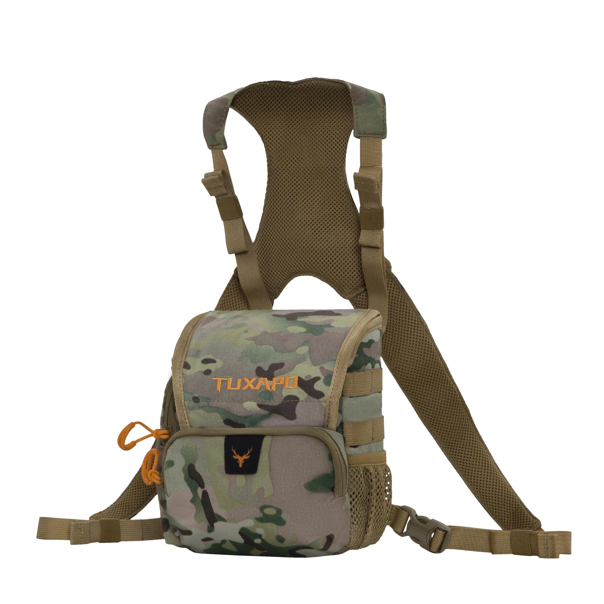 Tuxapo Binocular Harness Chest Pack With Rangefinder Pouch 2.0 New Bino Case For Hunting Hiking Shooting