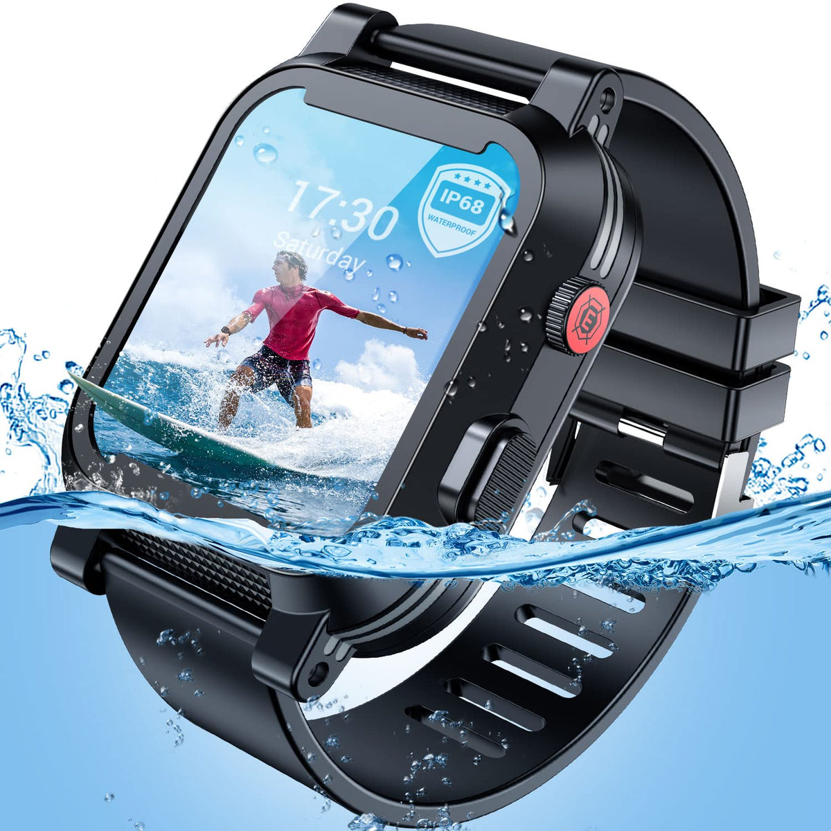 Effun Waterproof Case For Apple Watch 42Mm 45Mm 44Mm 41Mm 40Mm 38Mm With Band, Ip68 Waterproof Built In Screen Protector For App