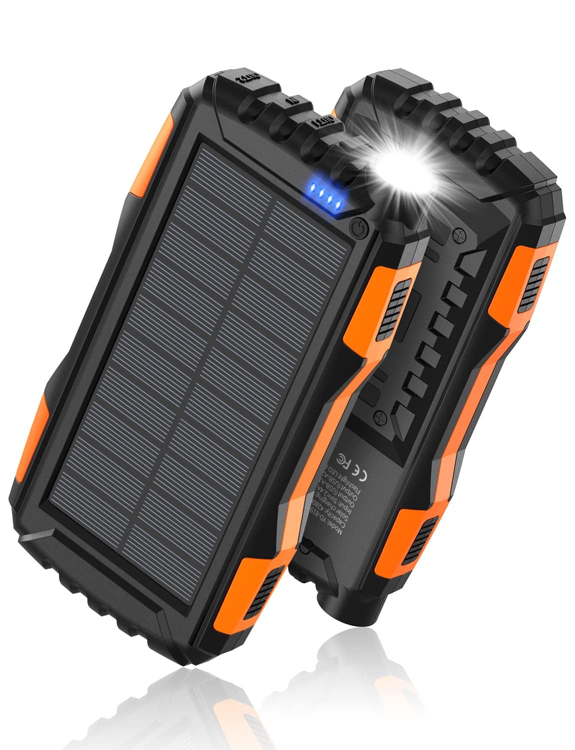 Power-Bank-Solar-Charger - 42800mAh Portable Charger,Solar Power Bank,External Battery Pack 5V3.1A Qc 3.0 Fast Charger Built-in 