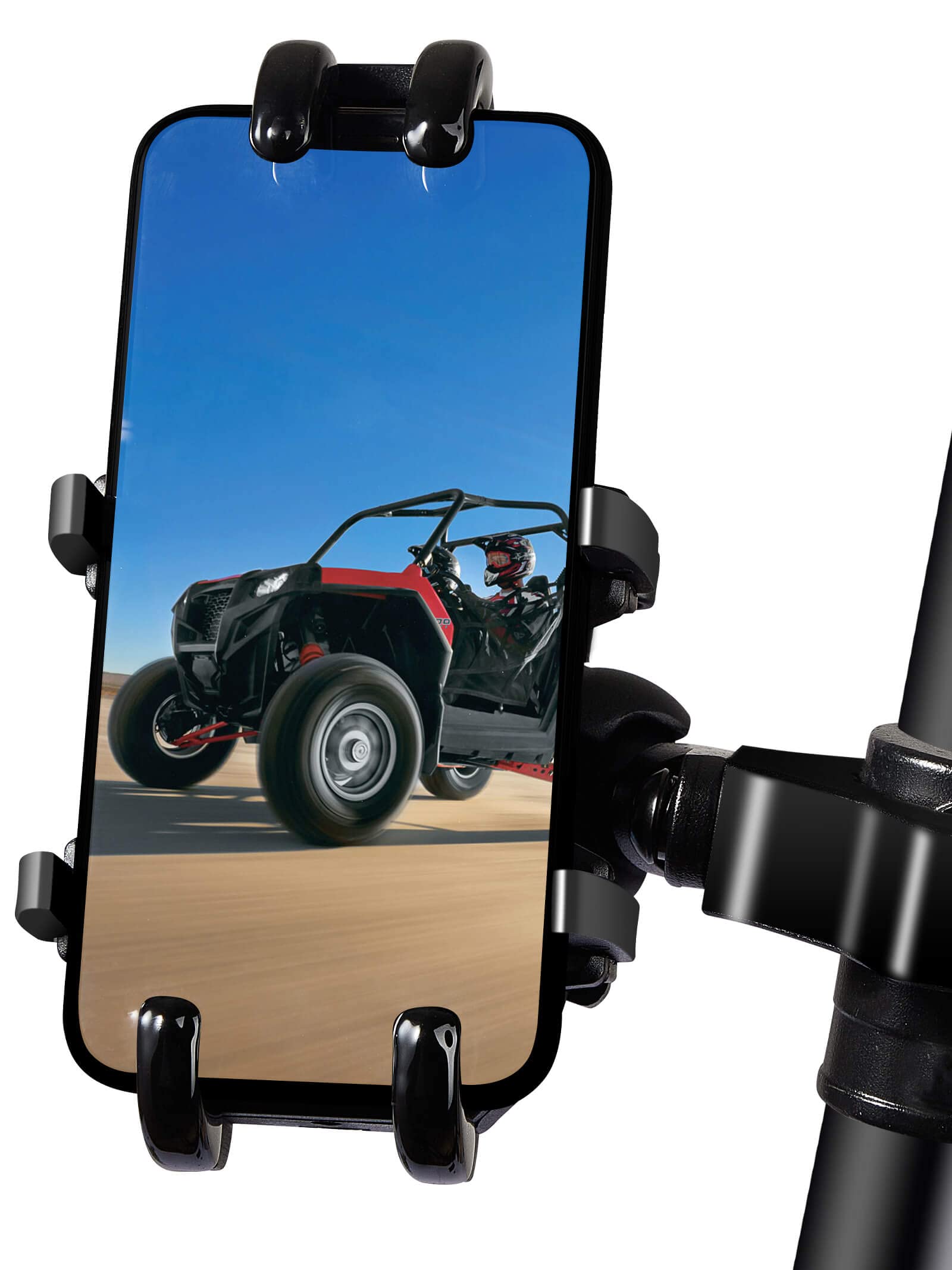 Zidiyoruo Utv Phone Holder, Aluminum Alloy Heavy Duty Cell Phone Mount For Utv/Sxs,360 Adjustable Mounting Bracket Fits 1.75    