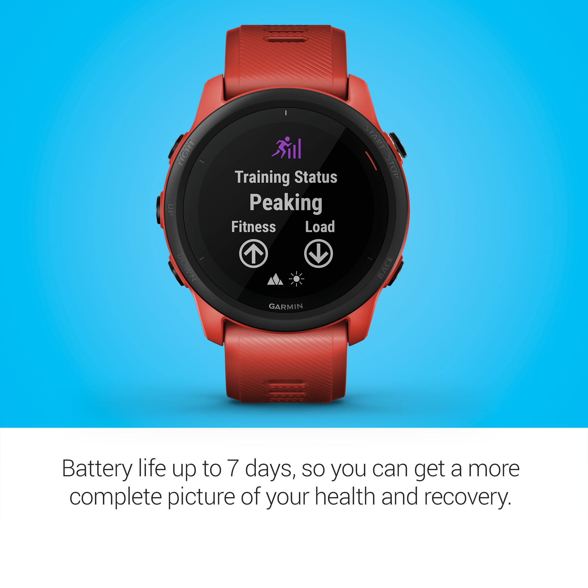 Garmin Forerunner 745, Gps Running Watch, Detailed Training Stats And On Device Workouts, Essential Smartwatch Functions, Red