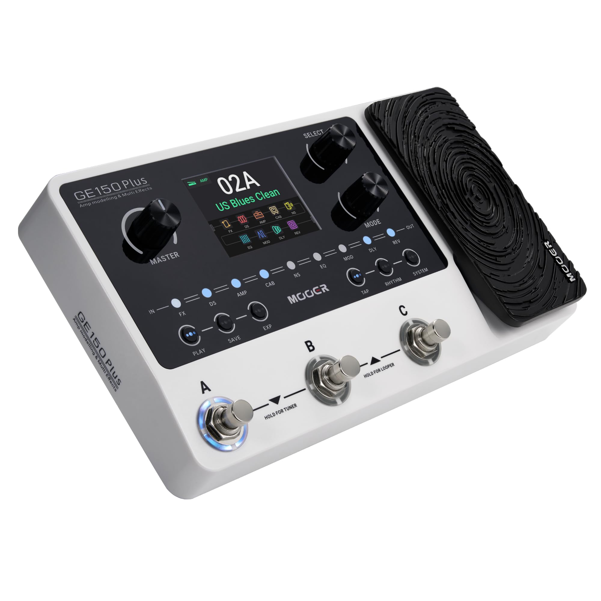 Mooer Ge150 Plus New Compact Guitar Pedal Multi Effects Processor Preamp Cab Sim 3Rd Ir Loader Reverb Dealy Spill Over Funtion,