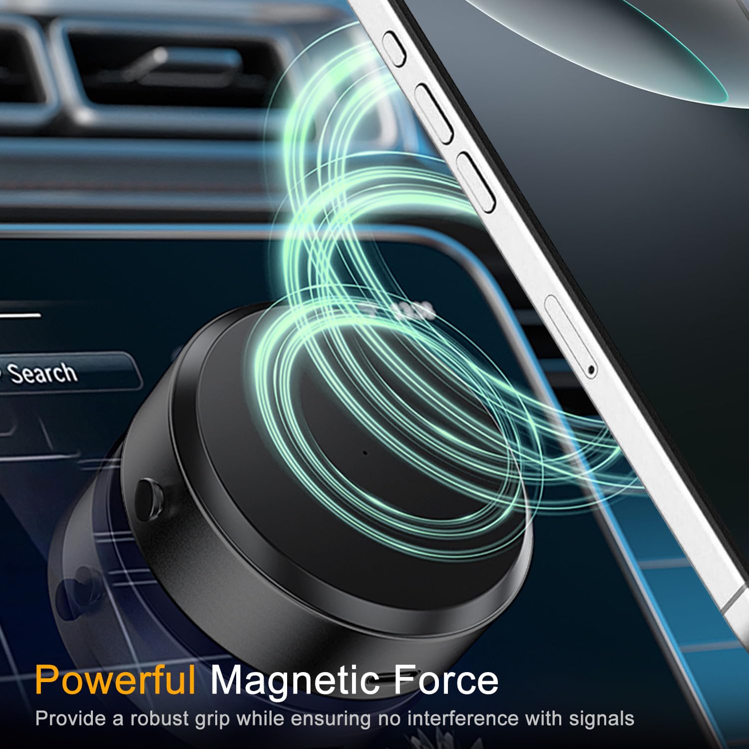 Jkoailiwi Electric Vacuum Magnetic Suction Phone Mount, Hands-Free Shower Phone Holder, Magnetic Cell Phone Holder For Car/Gym/M