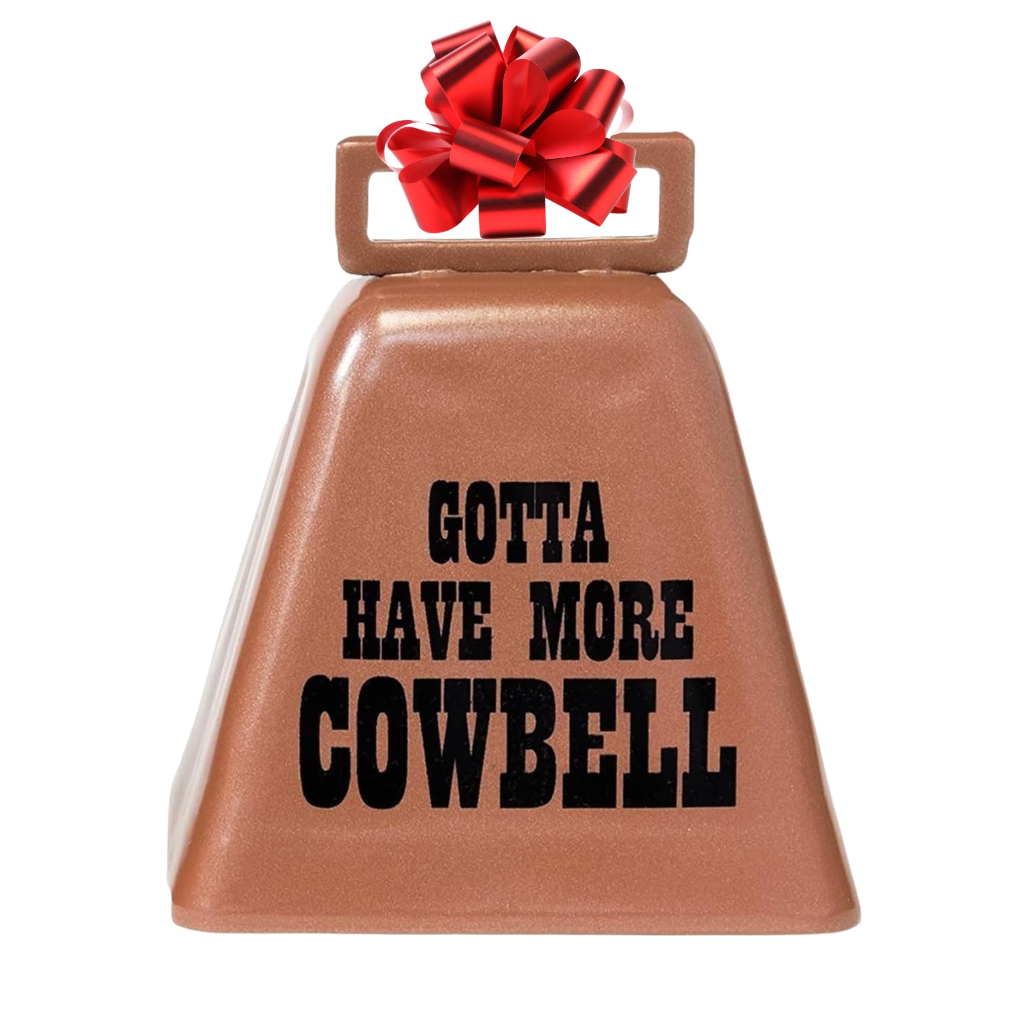 Bevin Bells Gotta Have More Cowbell (X-Small) | Kentucky Cow Bell w/Copper Color | Made from Steel | Loud Noise Makers w/Handle 