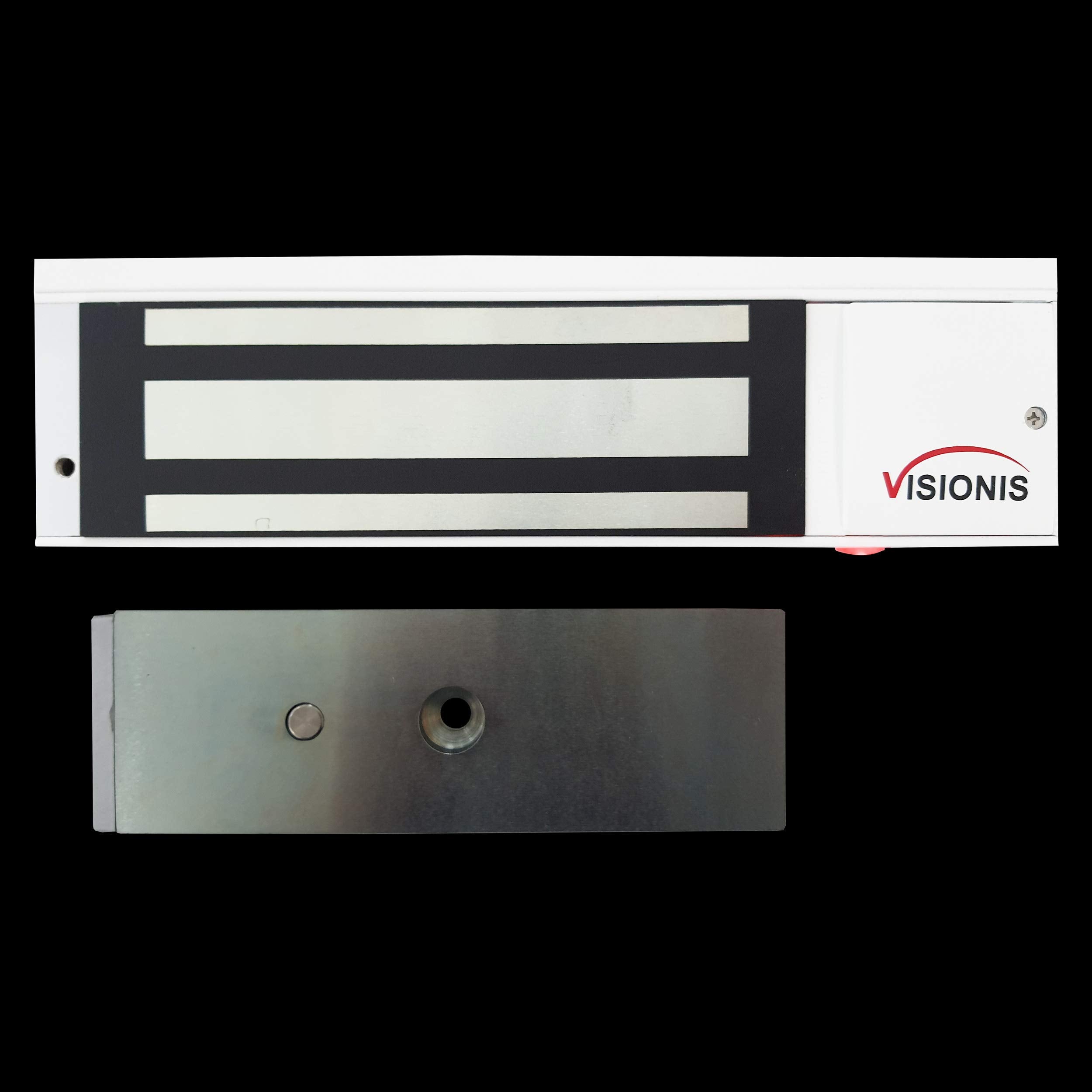 Visionis Vs Visml1200Led Wh Indoor 1200Lbs White Electromagnetic Lock With Led Sensor For Door Access Control