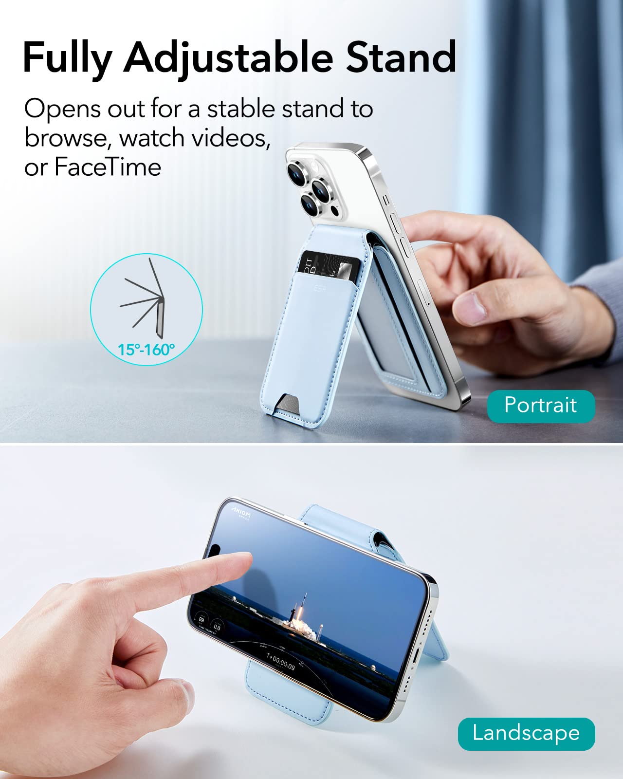 Esr Magnetic Wallet, Compatible With Magsafe Wallet With Adjustable Stand, For Iphone 17/16/15/14/13/12 Series, Not For Iphone 1