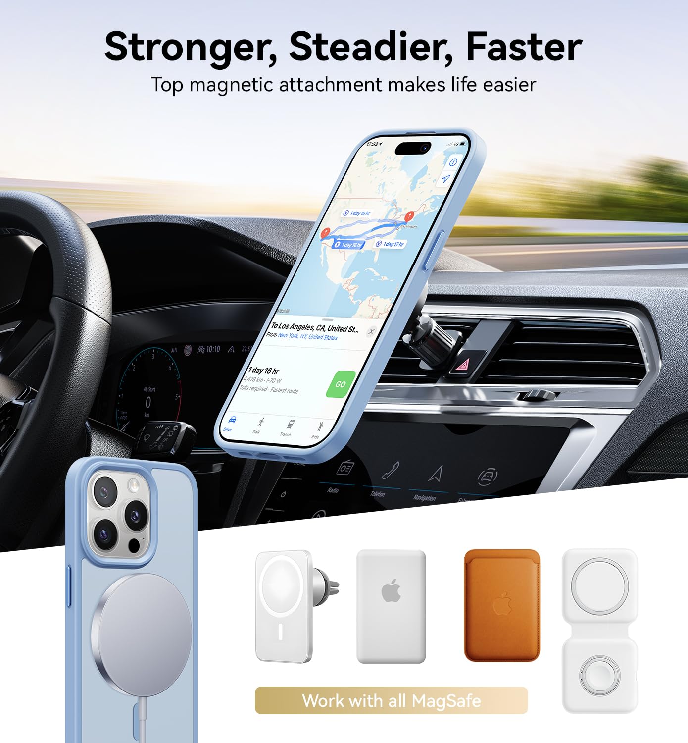 Opxyl Magnetic For Iphone 15 Pro Max Case Compatible With Magsafe, [16Ft Drop Protection] Shockproof 15 Promax Phone Case For Ma