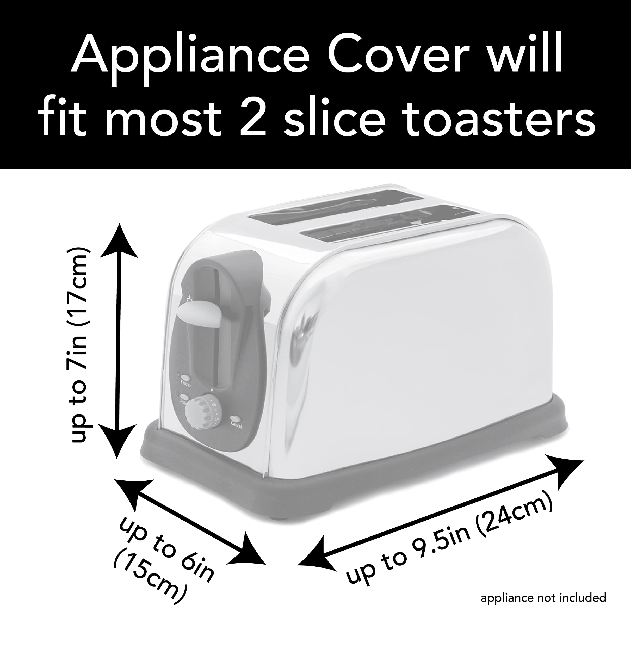 Ritz Premium Universal Two Slice Toaster Cover, 11.25' X 5.75' X 7', Polyester And Cotton Quilted, Fingerprint Protector, Super Soft Appliance Cover And Dust Cover, Paprika Red