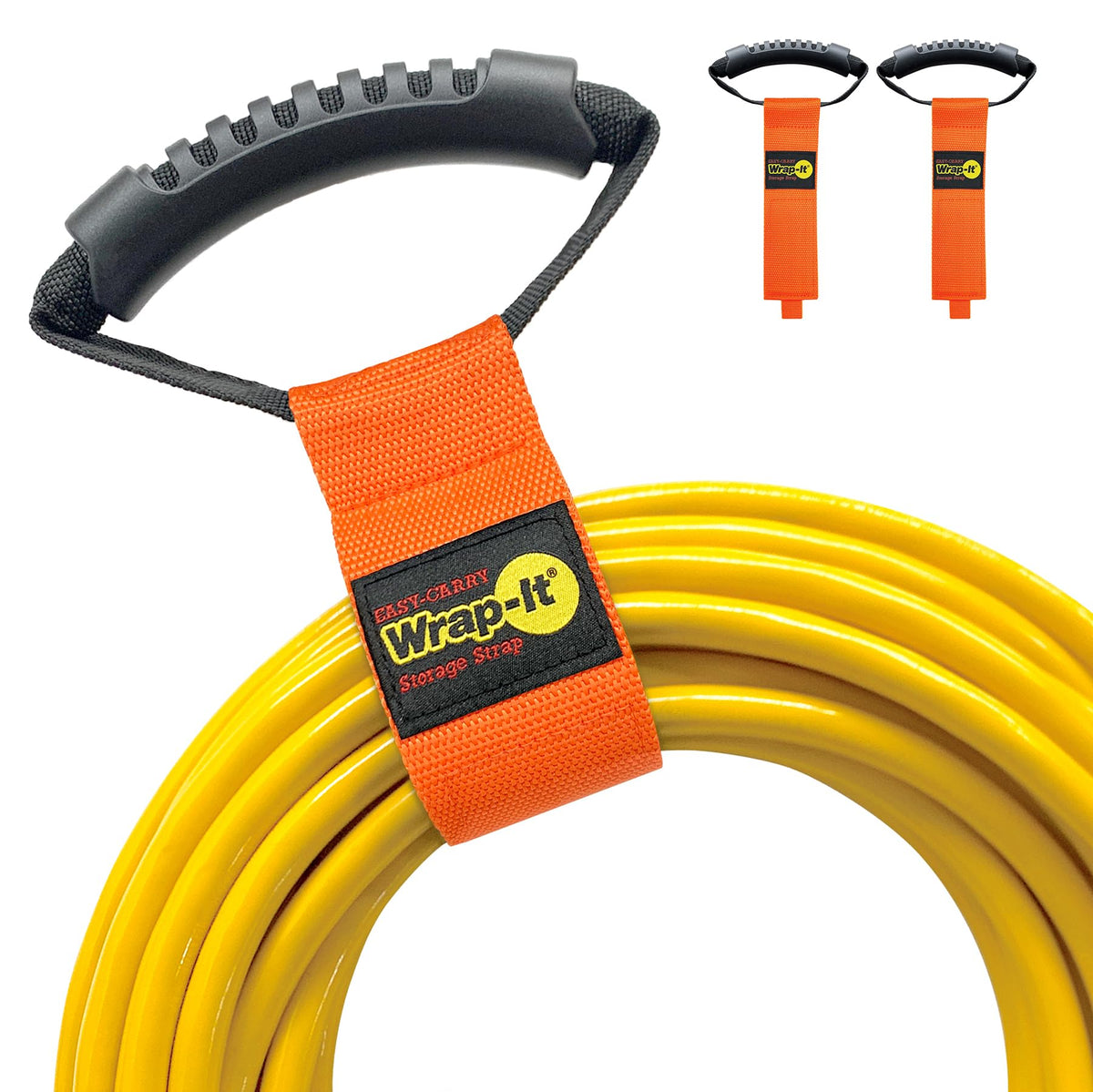 Easy Carry Wrap It Storage Straps   17 (2 Pack) Blaze Orange   Heavy Duty Hook And Loop Cord Carrying Strap, Hanger, And Organiz