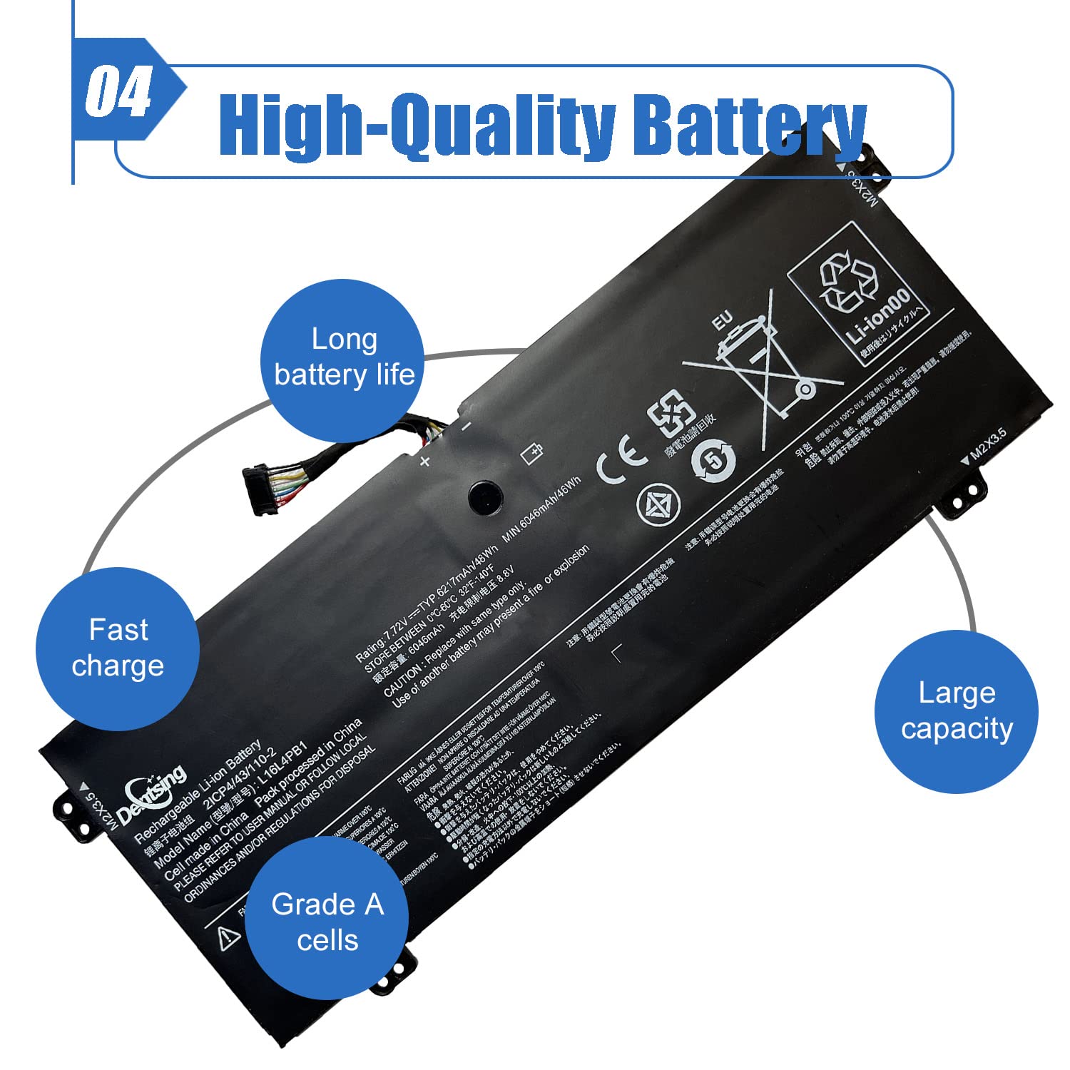 Dentsing L16L4PB1 48Wh 7.72V Li-ion Laptop Battery for Lenovo Yoga 720-13IKB 730-13IKB 730-13IWL Series