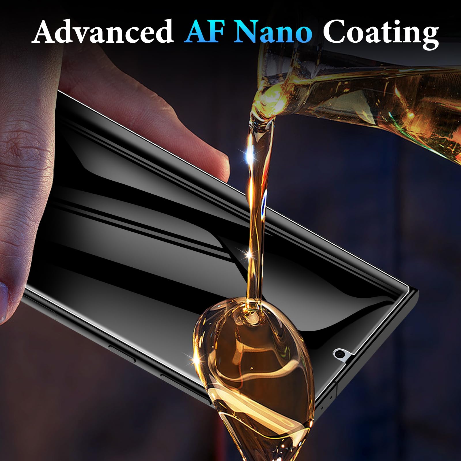 Lywhl 2 Pack For Samsung Galaxy S24 Ultra Privacy Screen Protector, Anti Spy Flexible Hydrogel Film, Sensitive Touch & Fingerprint Unlock, Durable Anti Scratch Shock Resistant Full Coverage