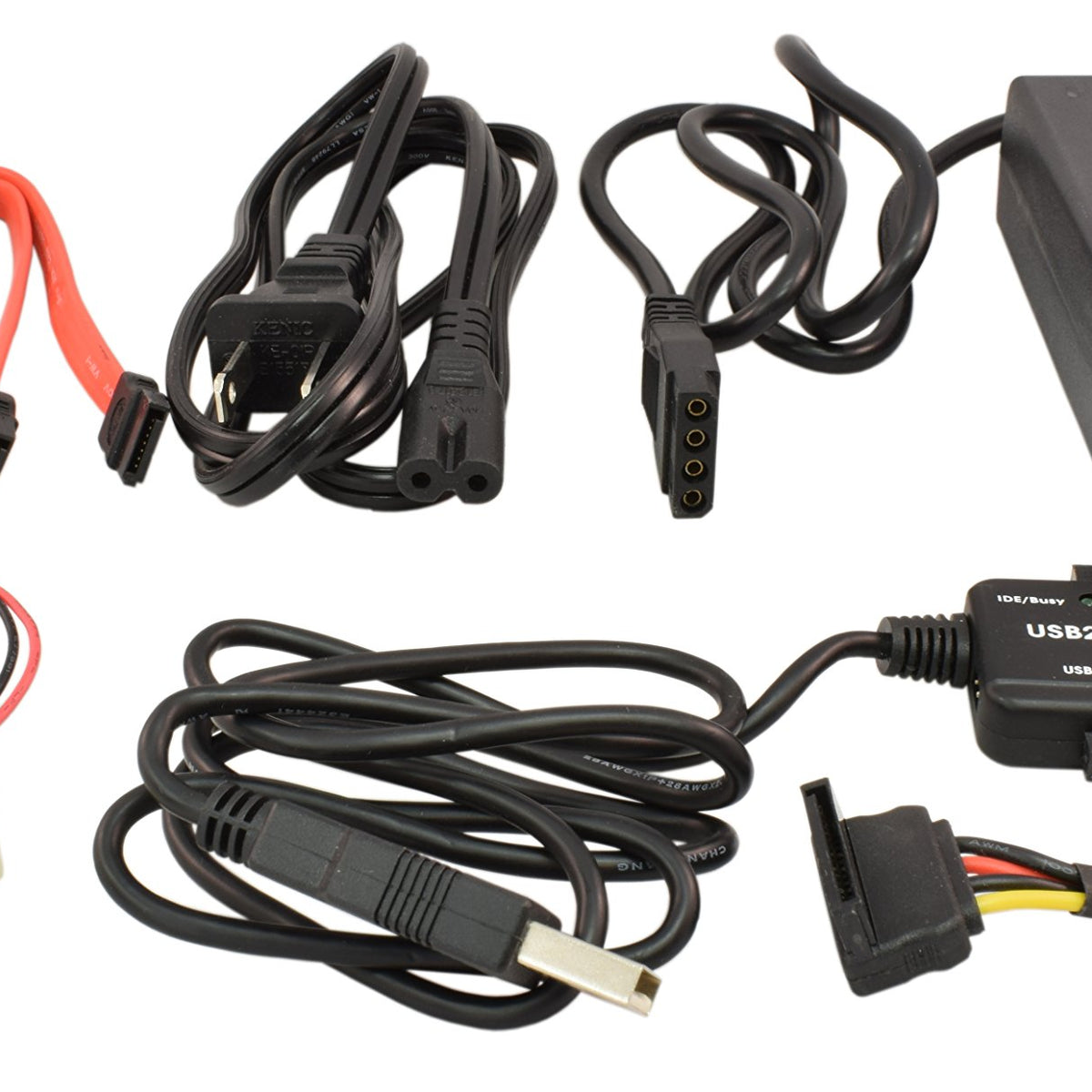 Ptc Black Usb 2.0 To Ide And Sata Adapter Cable With Power – Electroeshop