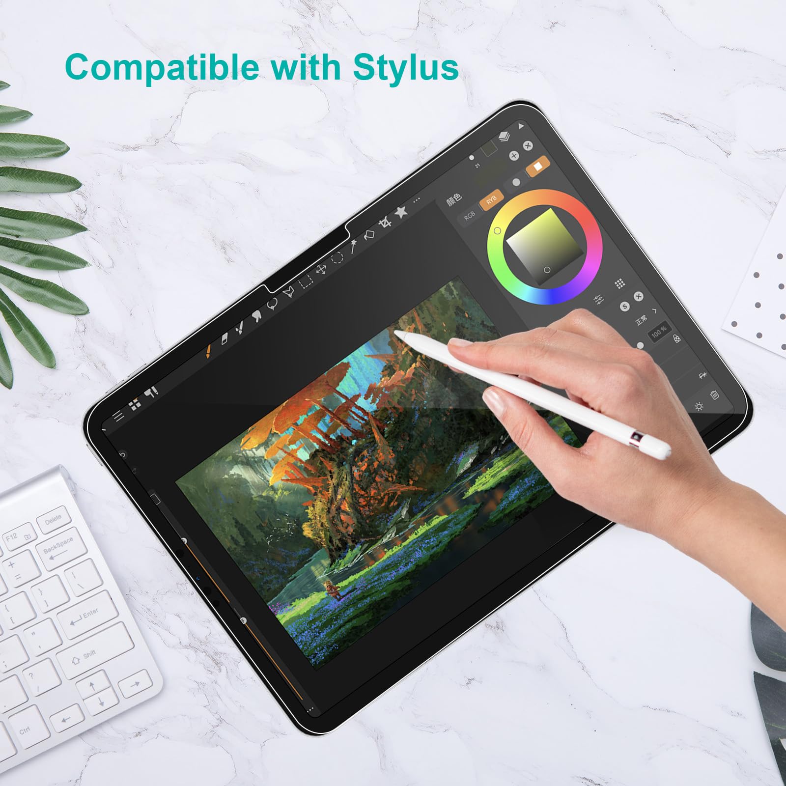 Avakot 2 Pack Screen Protector For Ipad Air 11 Inch 2024 Tempered Glass, Tempered Glass Film For Ipad Air 6Th Generation Model M