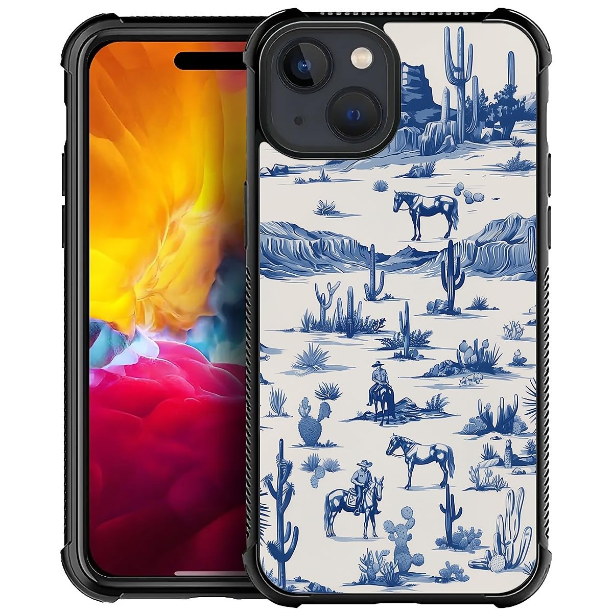 Fkbrcl4U For Iphone 15 Case,Graphic Design For Girl Boy Soft Silicone Hard Acrylic Shock Protection Designed For Iphone 15 Weste