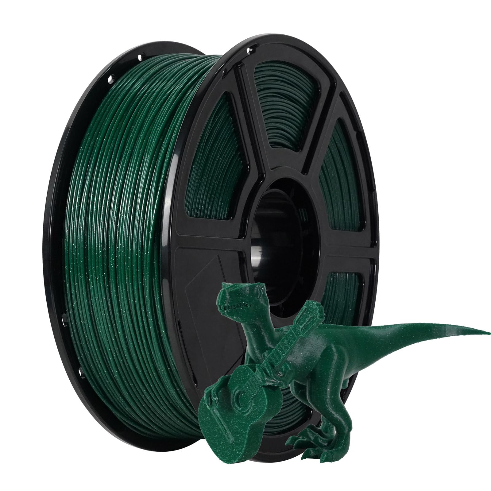 FLASHFORGE ASA Filament 1.75mm Sparkle Black Green, 3D Printer Filament 1kg Spool-Dimensional Accuracy +/- 0.02mm, 3D Printing F