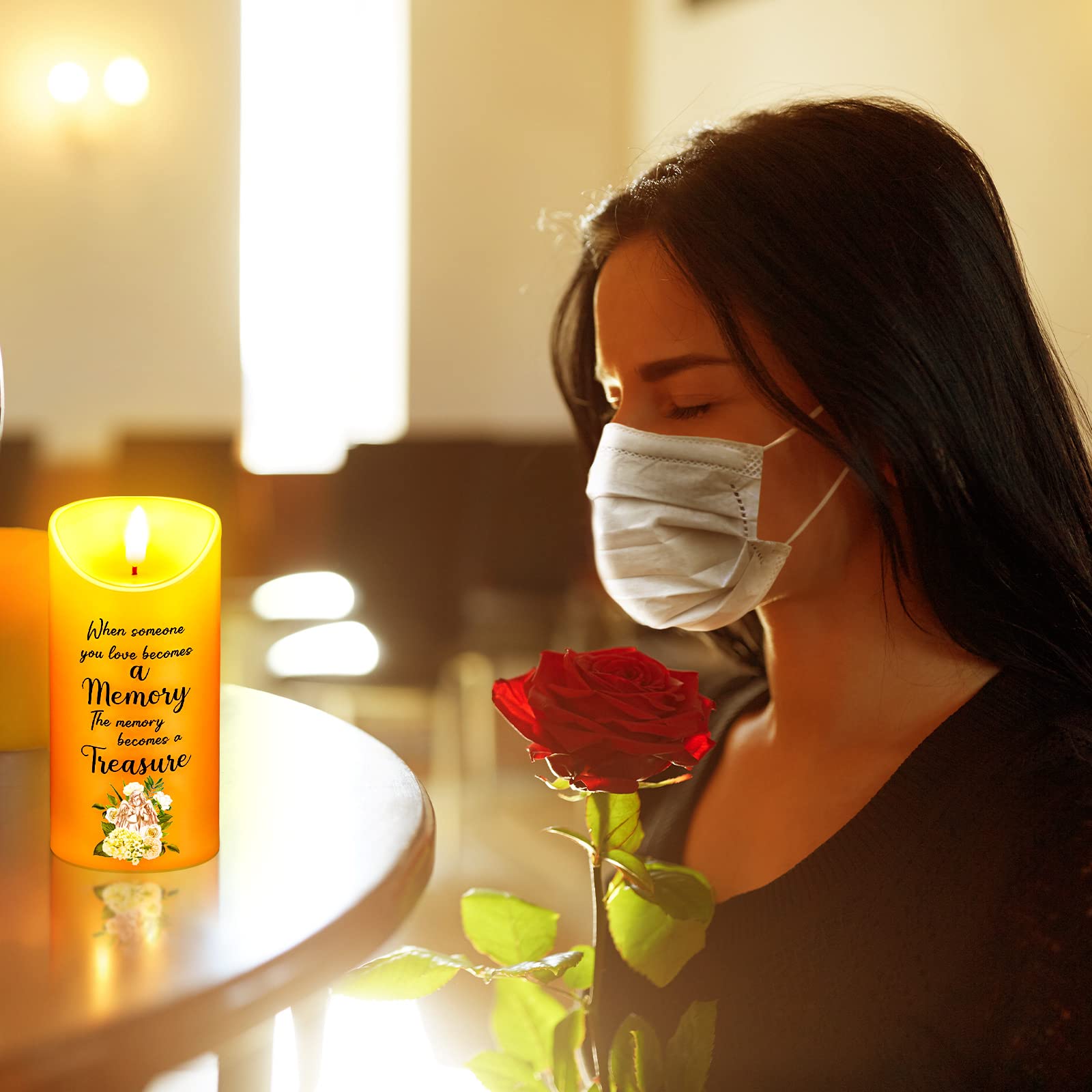 Memorial Candles Memorial Gifts Led Memorial Candles For Loss Of Loved One Sympathy Flameless Candles Bereavement Gifts Battery