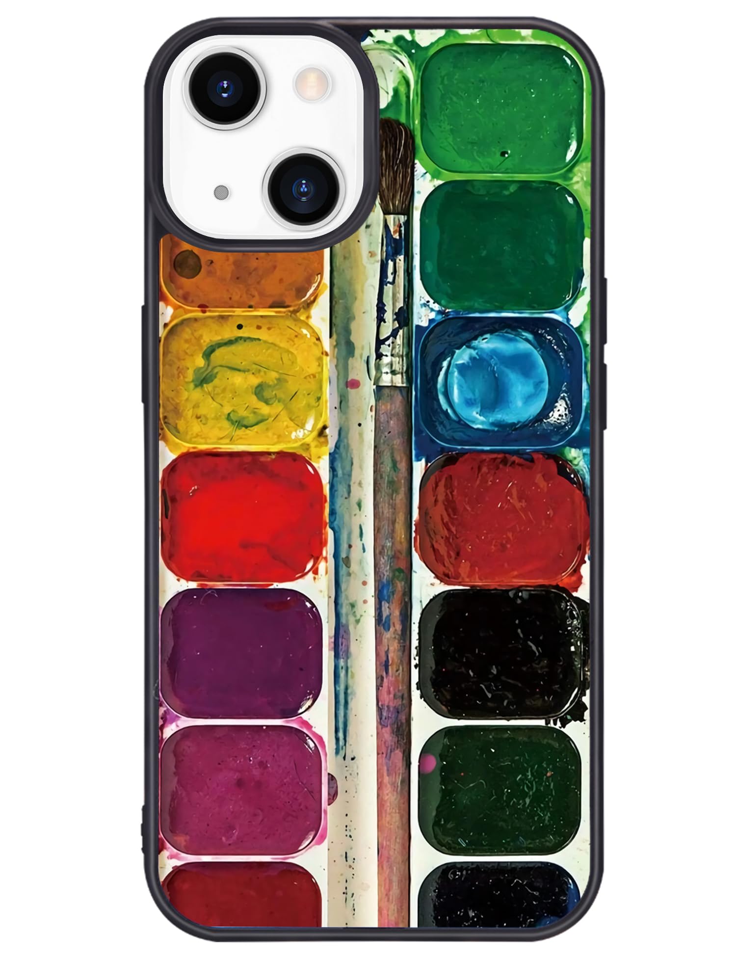 Wihytec Watercolor Paintbox Paint Palette Phone Case for 15 Watercolor Palette Case Cover Hard Back Shockproof Phone Case Girly 