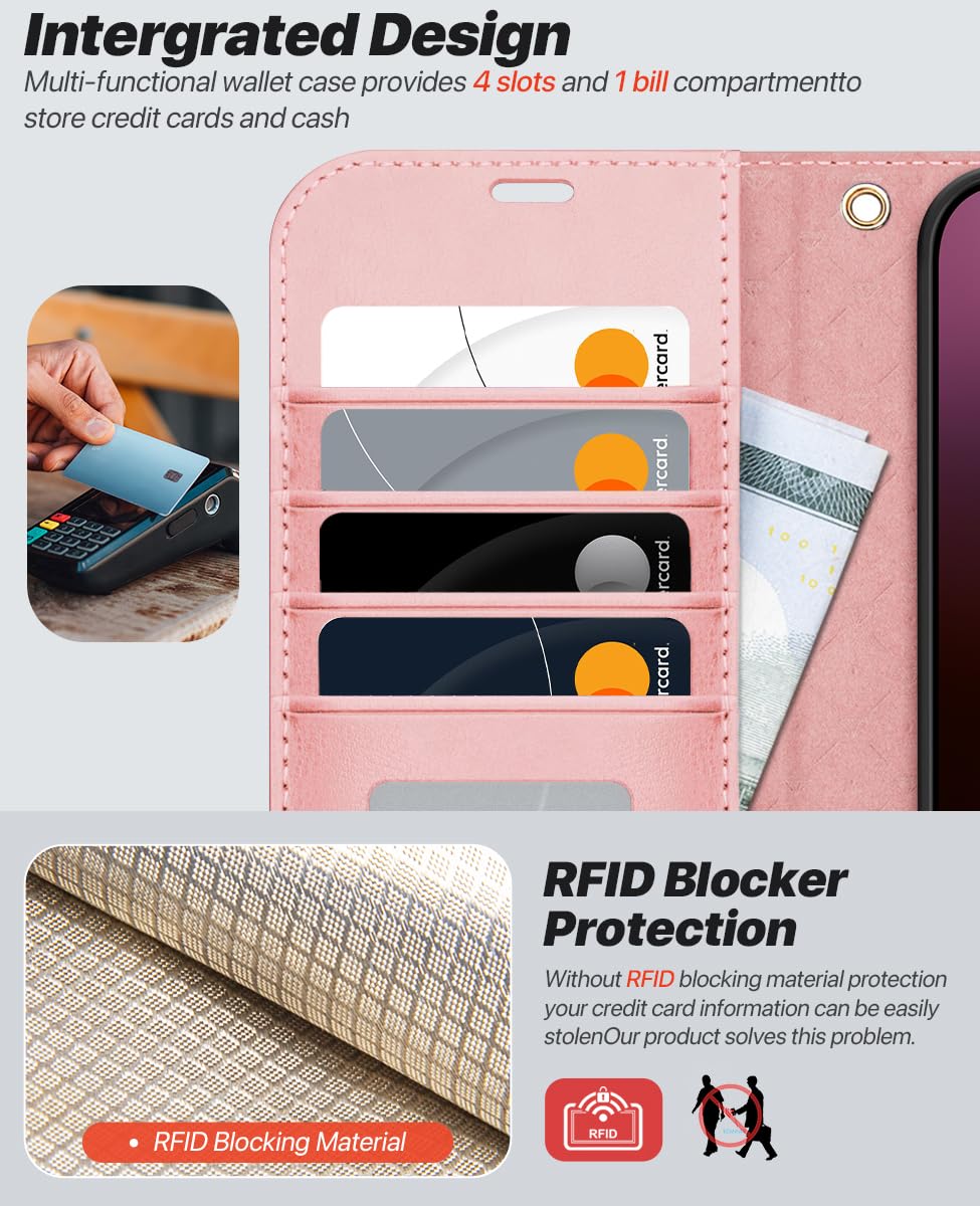 Ocase For Iphone 16 Pro Max Case Detachable Wallet Case With Card Holder, [2 In 1] Pu Leather Flip Folio Case With Rfid Blocking