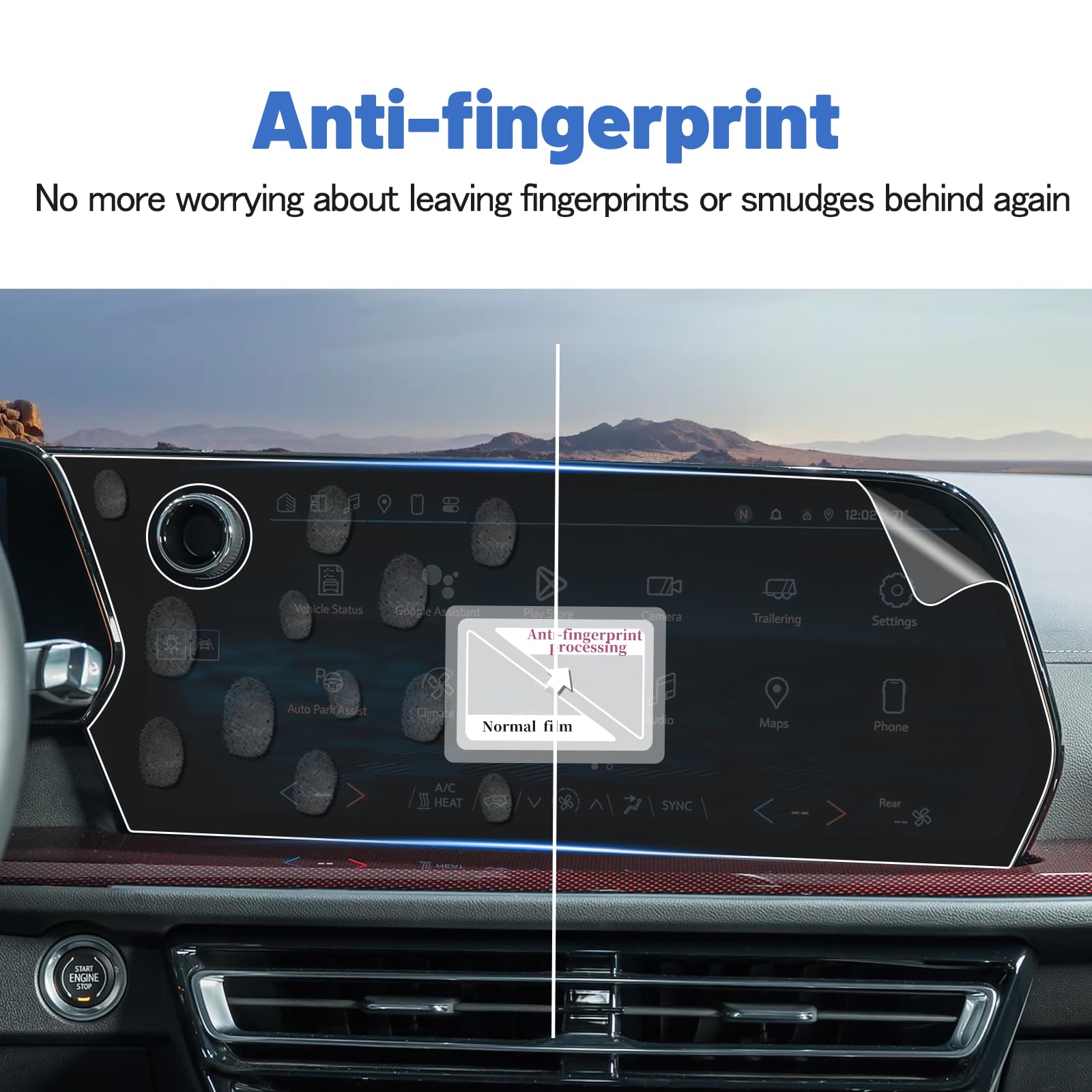 Shaohao 2Pcs 2024 2025 Chevy Traverse Screen Protector For 2024 2025 Chevy Traverse & Blazer Ev Accessories Traverse (Ls/Lt/Z71/Rs) & Blazer Ev (Lt/Rs/Ss) 17.7 In Diagonal Touchscreen Hd Display Cover