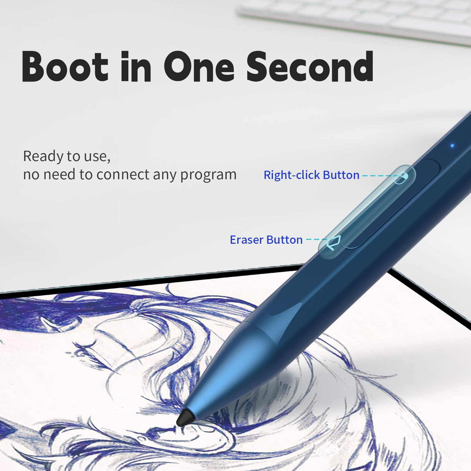 Sssgrgb Stylus Pen For Microsoft Surface Pro9/8/X/7/6/5/4/3 Surface Go 3/2/1 Surface 3/Laptop/Studio/Book 4/3/2/1Hp Asus With 40