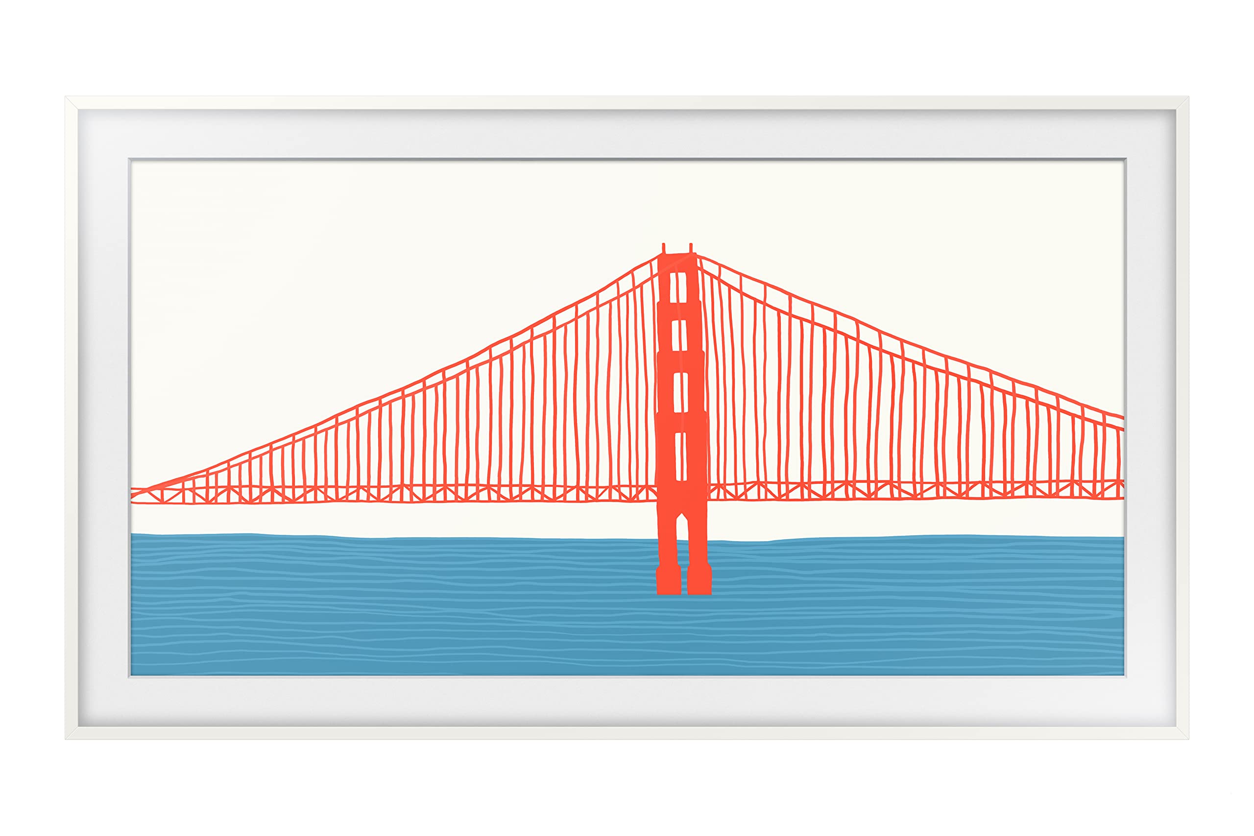 Samsung (2021) Modern White Frame Customizable Bezel, 55-Inch