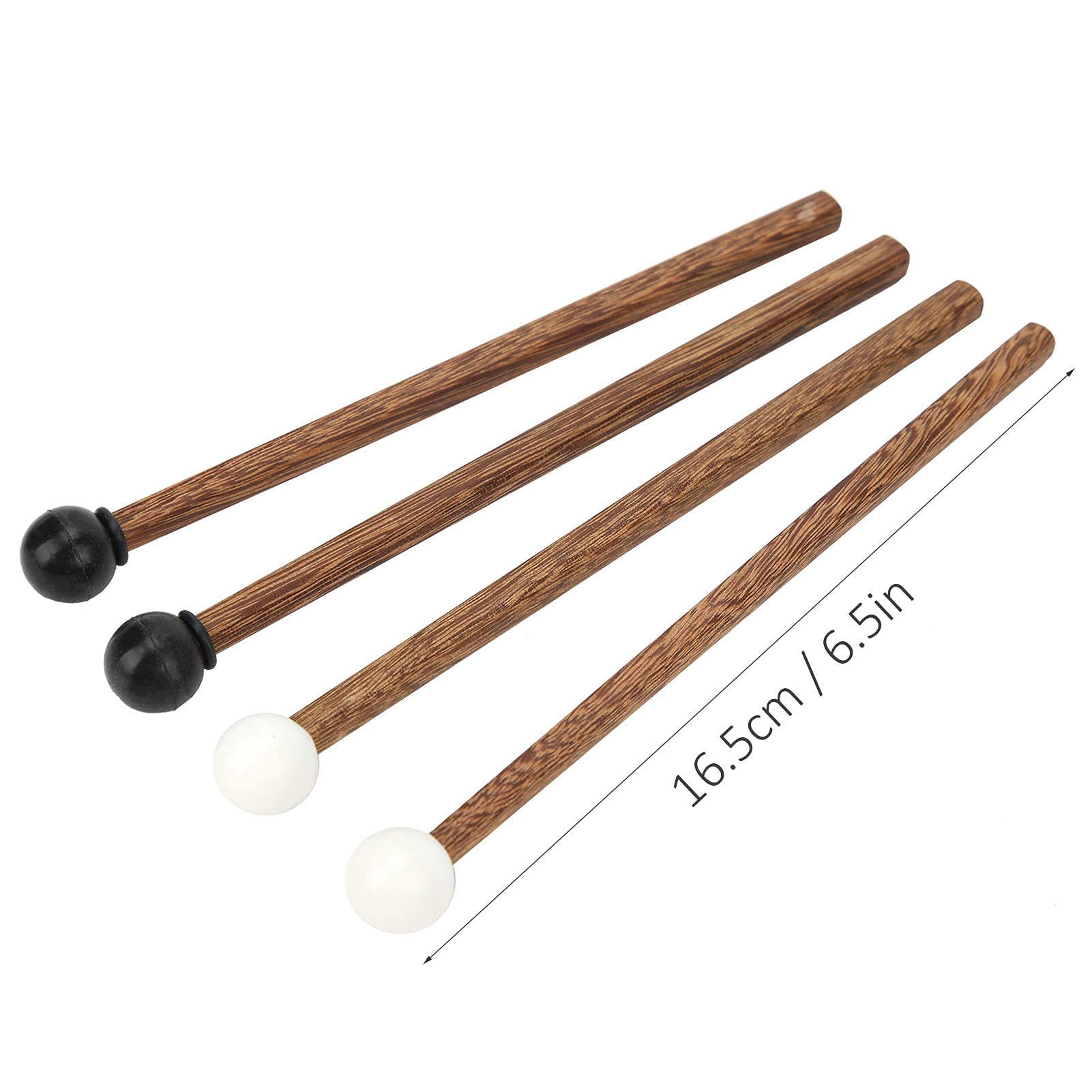 4Pcs Steel Tongue Drum Mallets Rubber Head 16.5Cm / 6.5In Percussion Mallets Sticks Children'S Rubber Drumsticks Percussion Stic