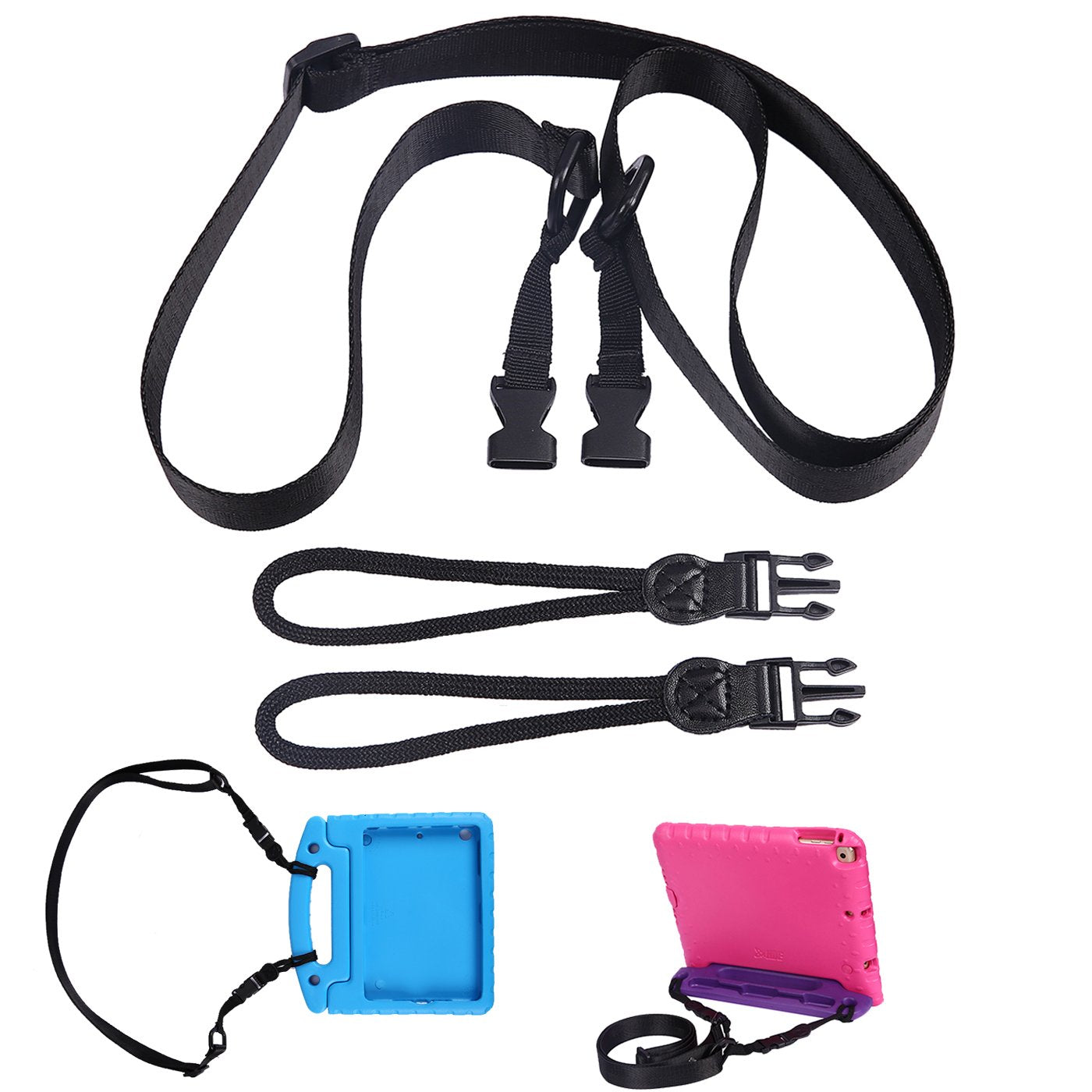 HDE Shoulder Strap for Shockproof iPad Case - Adjustable Carry Strap Compatible with all Shock Proof Apple iPad Cases for Kids -