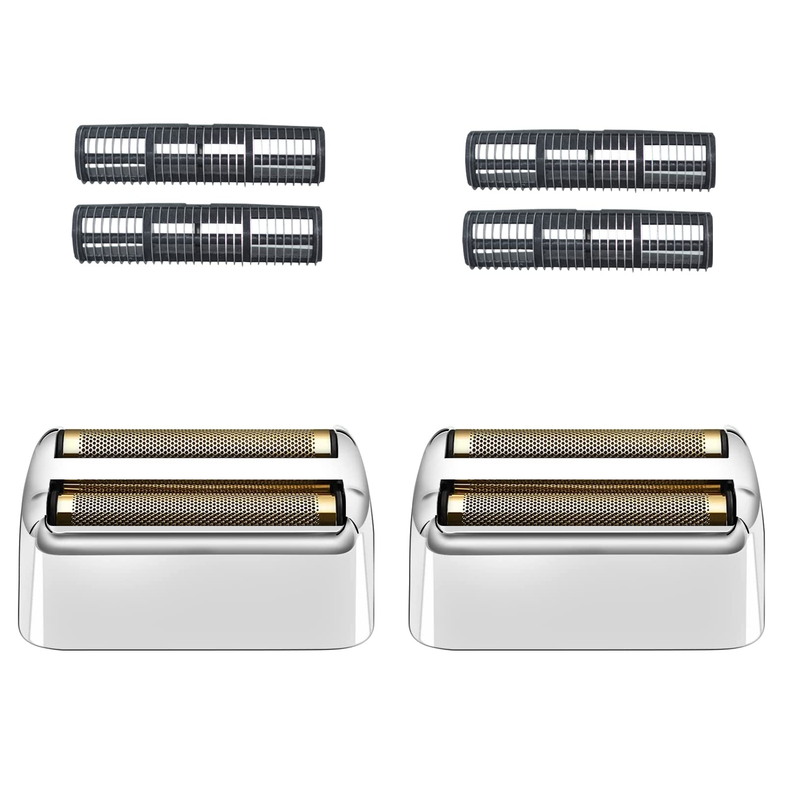 2 Pack Shaver Replacement Foil And Cutters Compatible With Babylisspro Double Fxfs2 Metal Shaver Foil Replacement,Silver