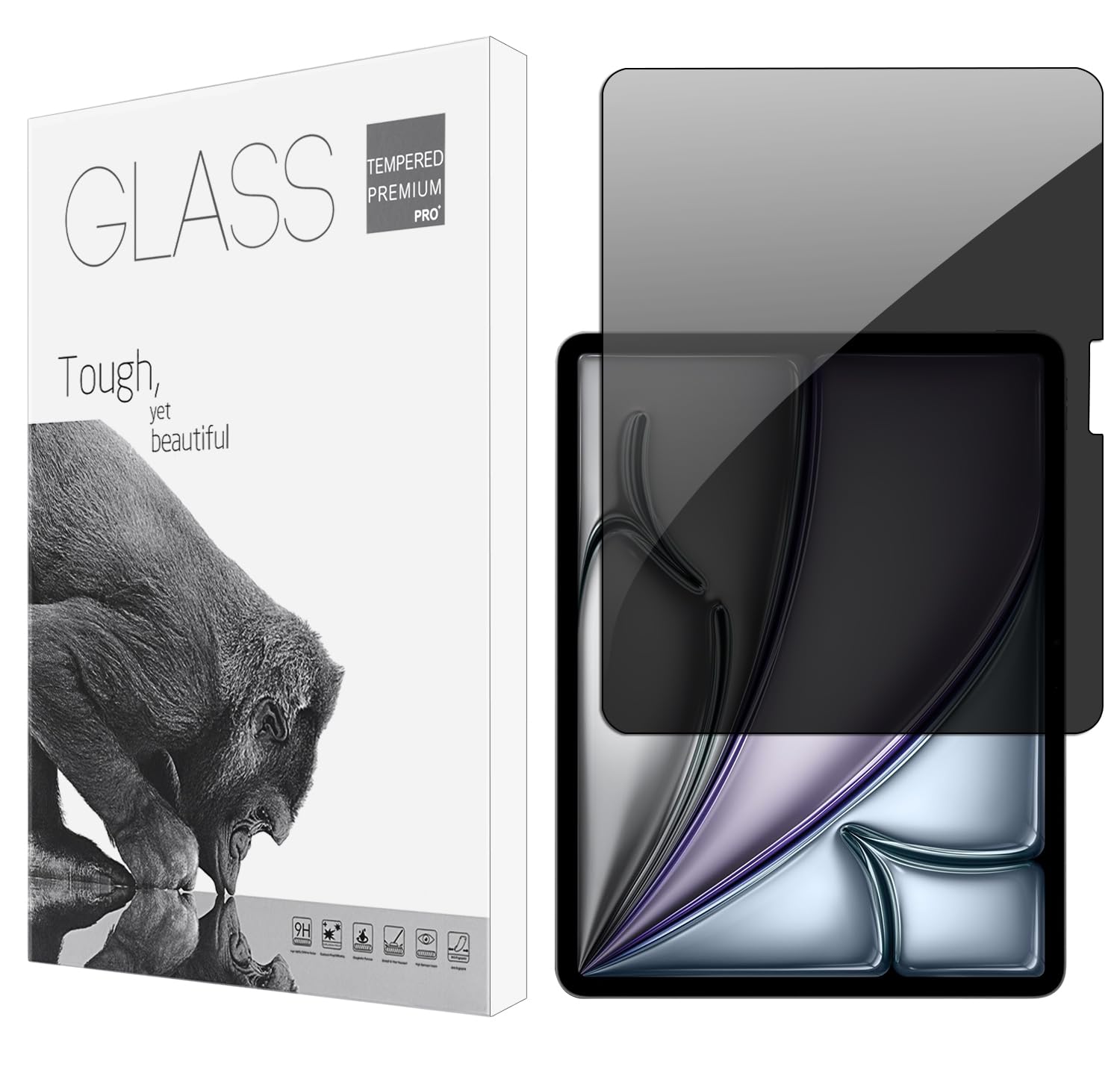 Privacy Screen Film Protector For Ipad Air 13 Inch 2024 6Th M2/ Ipad Pro 13 Inch 2024 7Th M4 , Scratch Resistant 9H Hardness Ipa