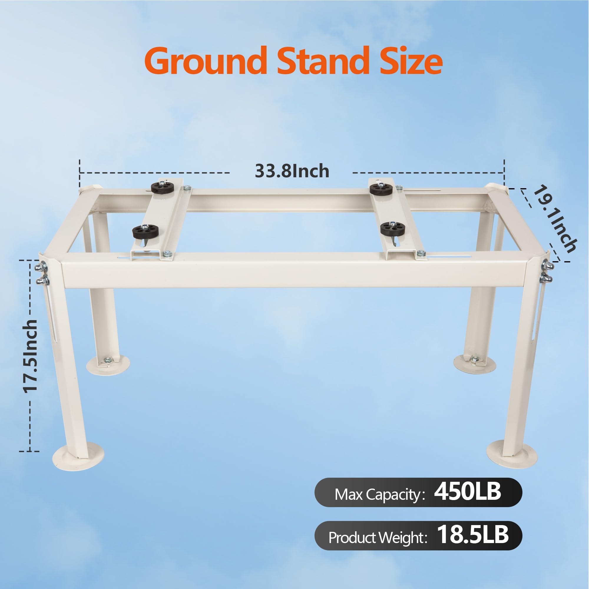 Wecooper Mini Split Ground Stand,Heavy Duty Condenser Stand For9000 36000Btu,Mini Split Ac Bracket For Ductless Air Conditioners