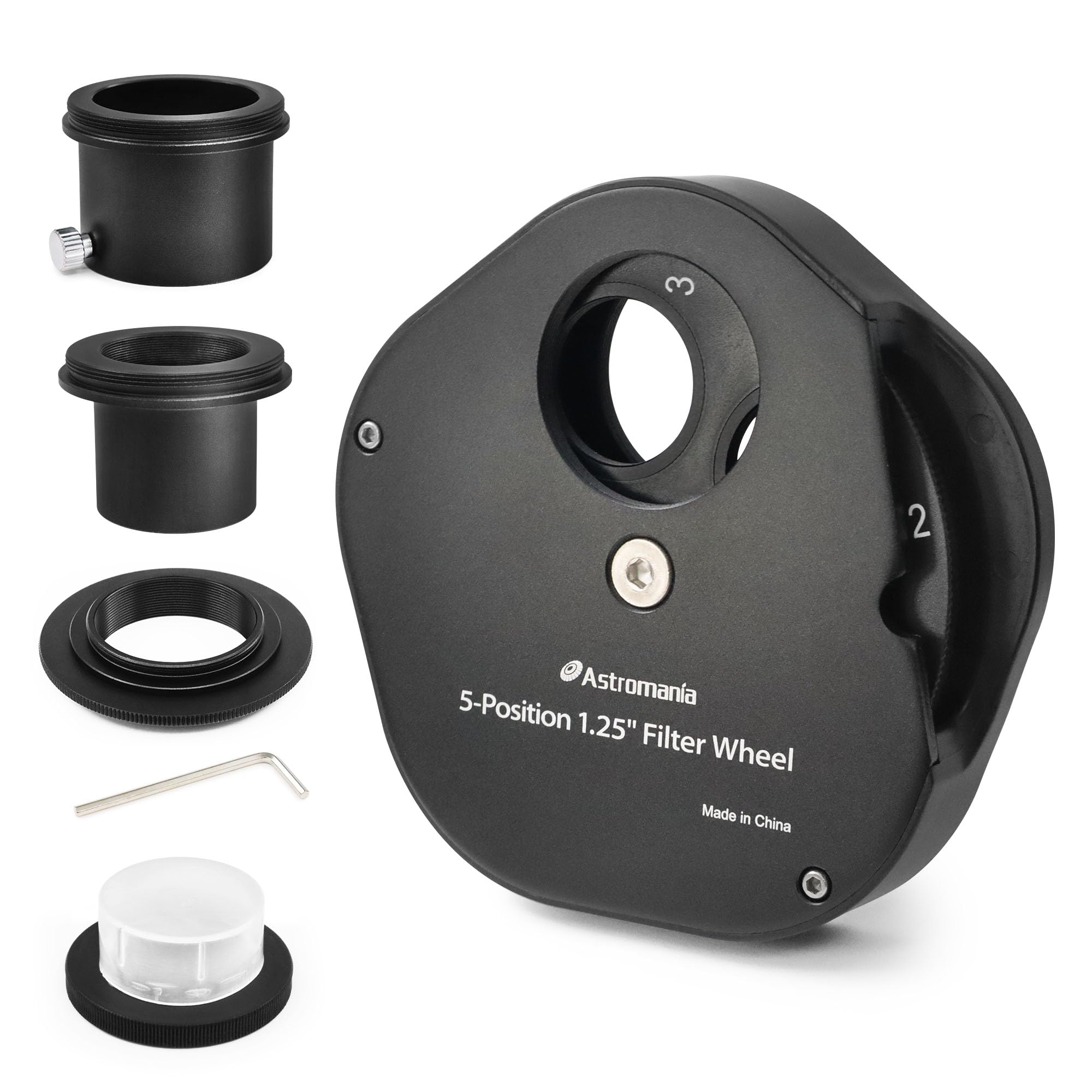 Astromania 1.25'' Multiple 5 Position Filter Wheel For Telescope