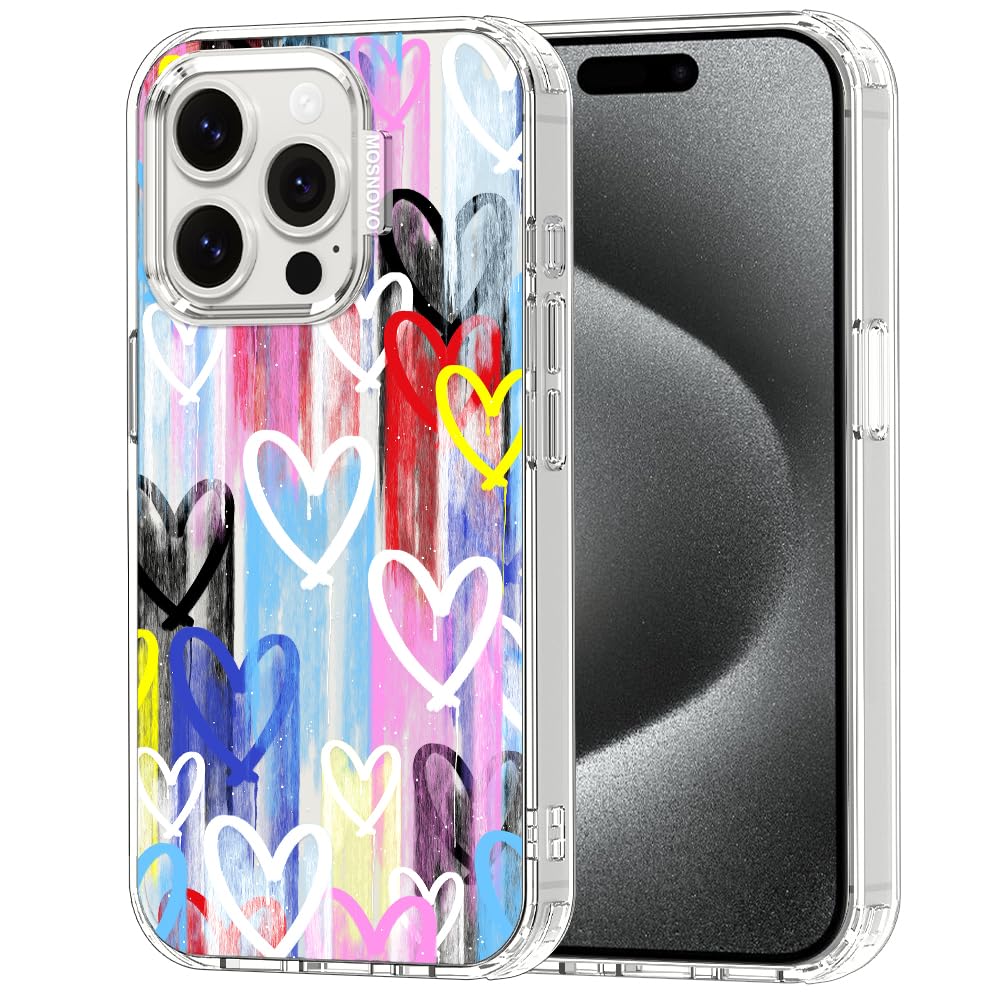MOSNOVO for iPhone 15 Pro Case, Shockproof Military-Grade Protection 6.6ft Drop Tested, Clear Phone Case for iPhone 15 Pro, Graf