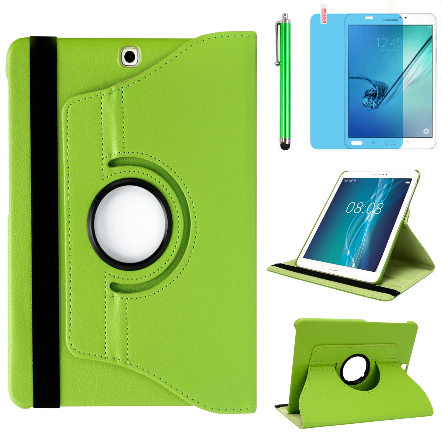 Case For Samsung Galaxy Tab S2 9.7 Inch (Sm T810 T813 T815 T817 T818 T819), 360 Degree Rotating Stand Case Smart Protective Cove