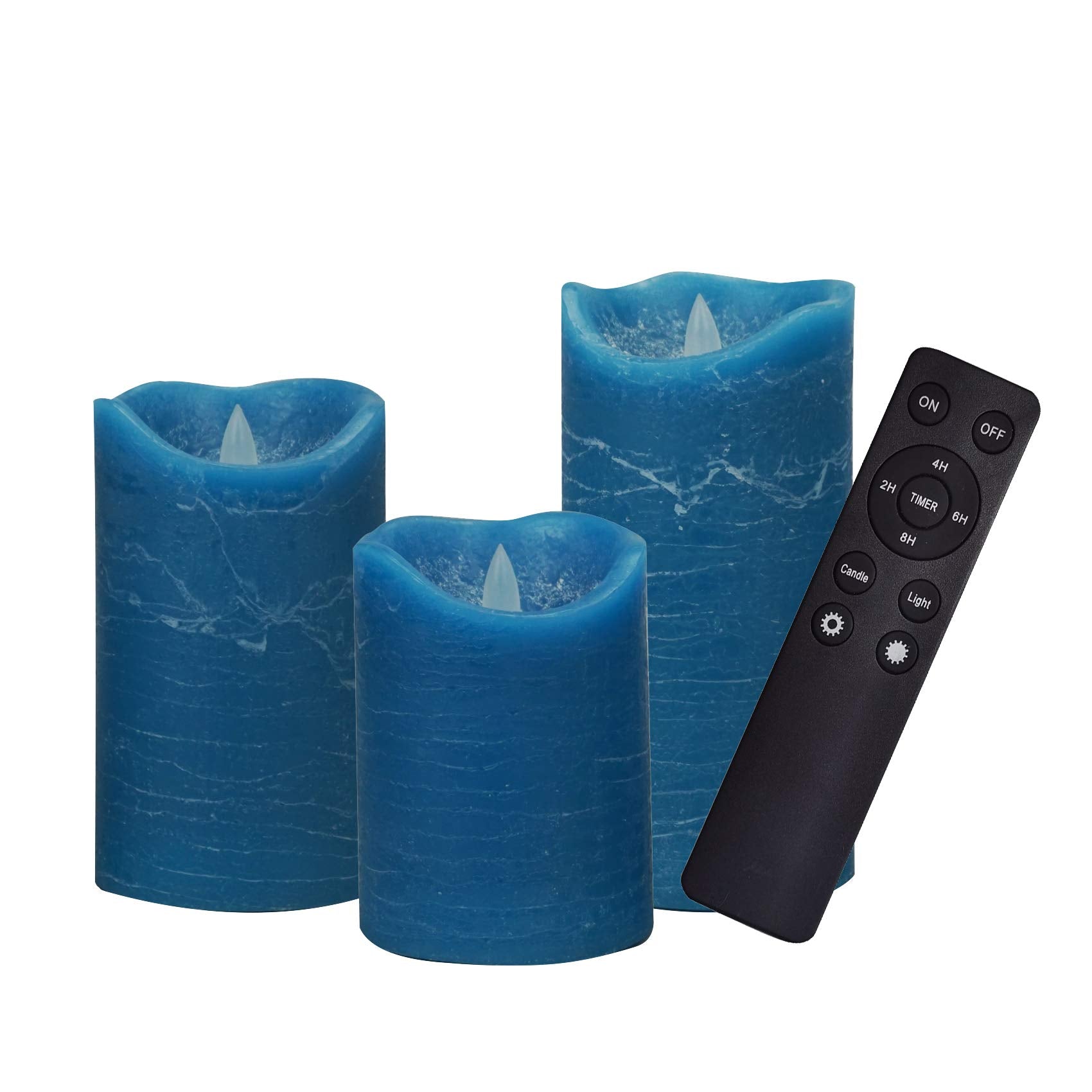 3 Pack Real Wax Flameless Candles Battery Operated LED Pillar Flickering Realistic Electric Candle Gift Sets with Remote Control