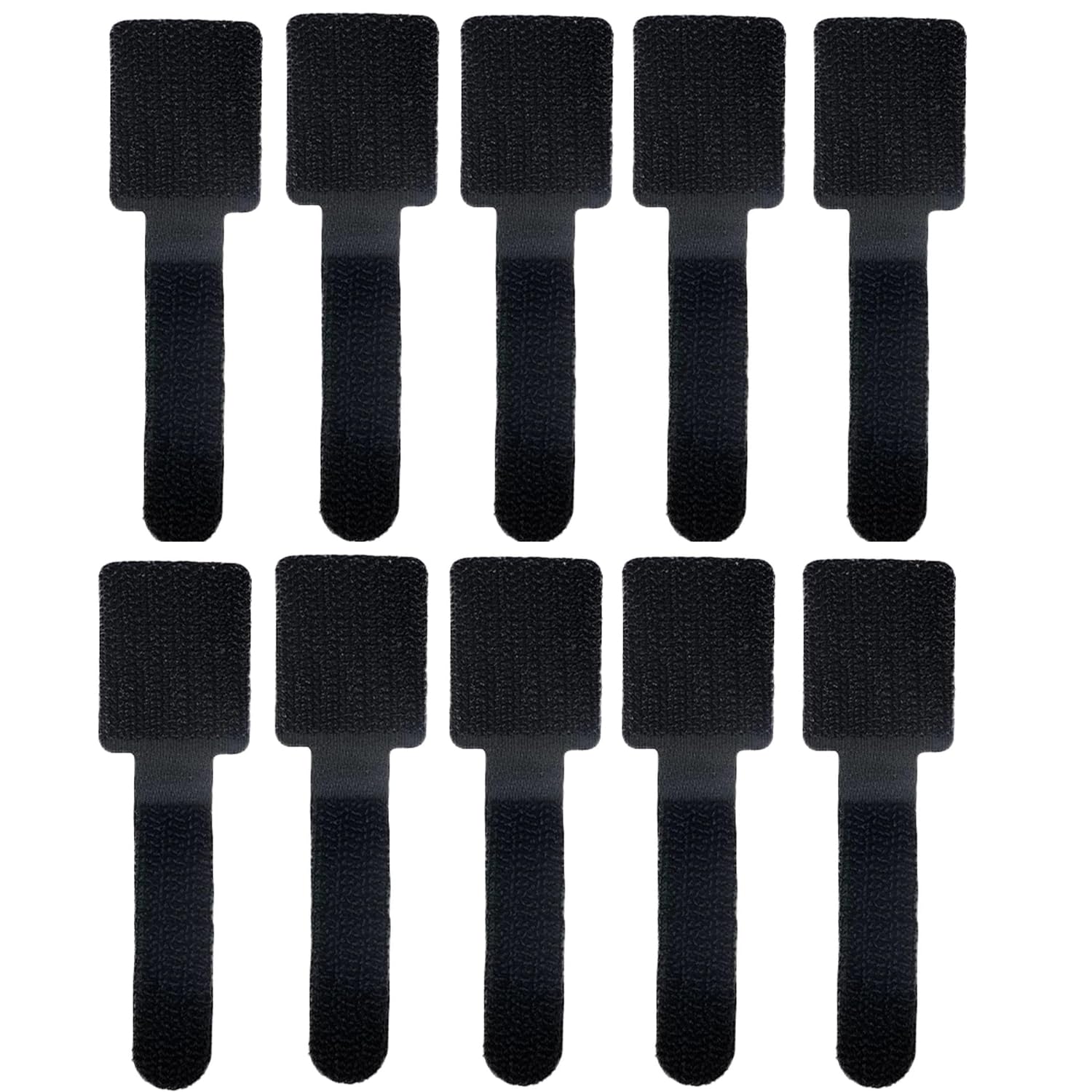 Newvent 10Pcs Self Adhesive Cable Management Straps, Reusable Hook & Loop Cable Organizer, Wire Holder For Usb Cables, Power Cor
