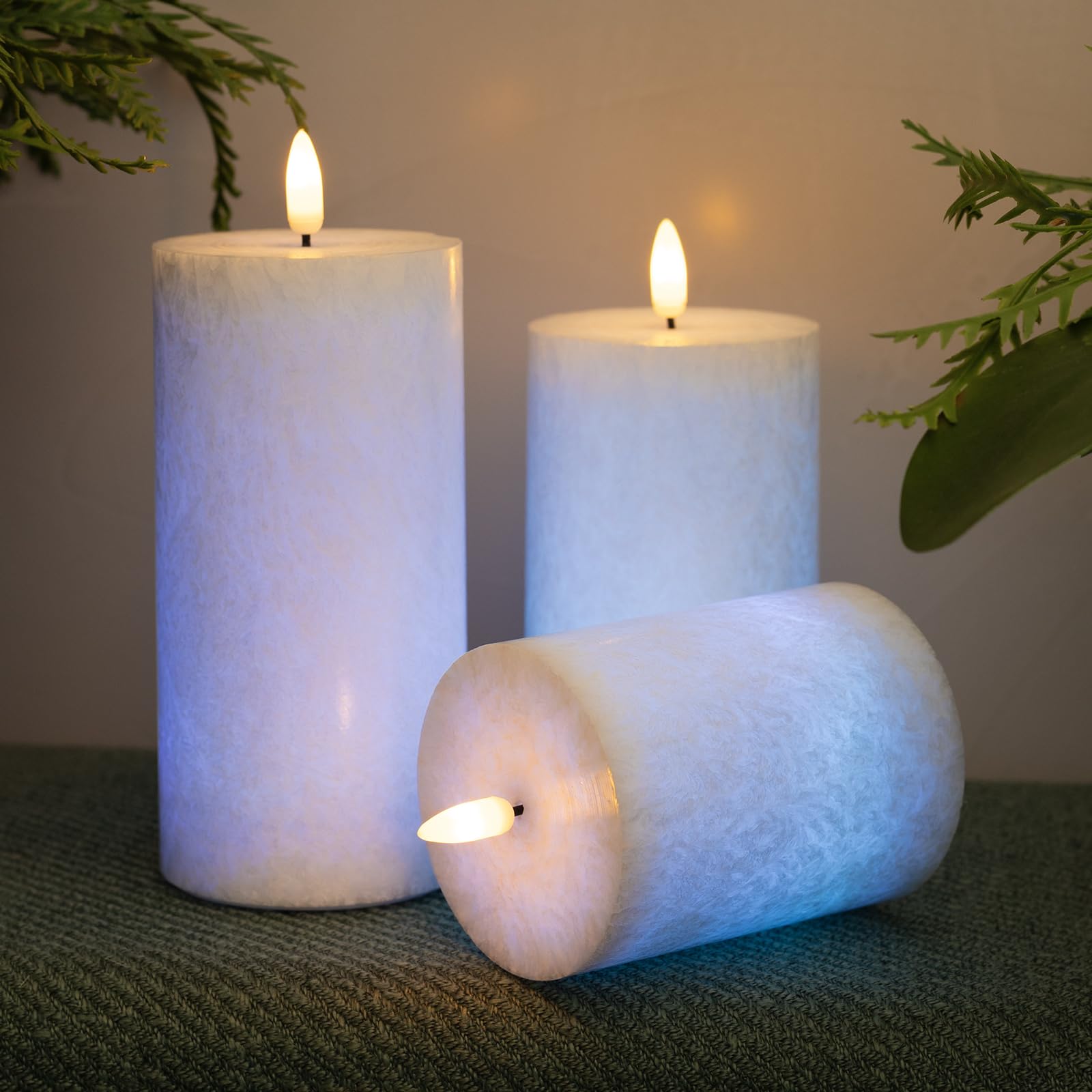 Angelloong Color Changing Flameless Candles With Remote, Battery Operated Candles Led Candle With Timer, Real Wax Pillar Flicker