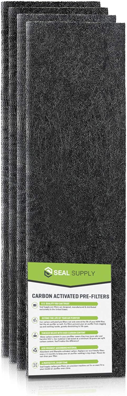 Seal Supply 4 Pack Of Hrf K1 Carbon Activated Pre Filters Precut Compatible With Honeywell Air Purifier Models: Hfd 120 Q, Hfd 3