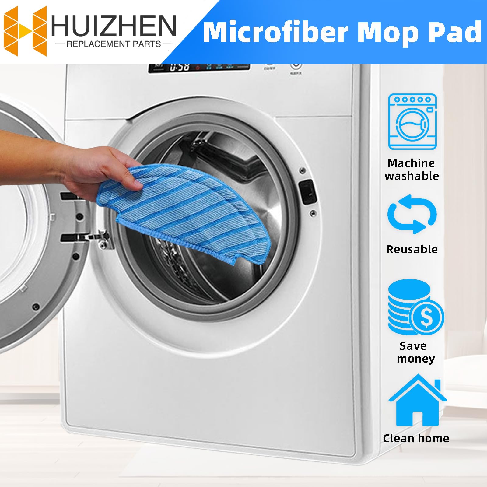 Dvx34 Accessories Kit For Yeedi Vac 2 Pro/Vac/Vac Max/Vac Station Robot Vacuum Replacement Parts, 1 Main Brush, 4 Side Brush, 2