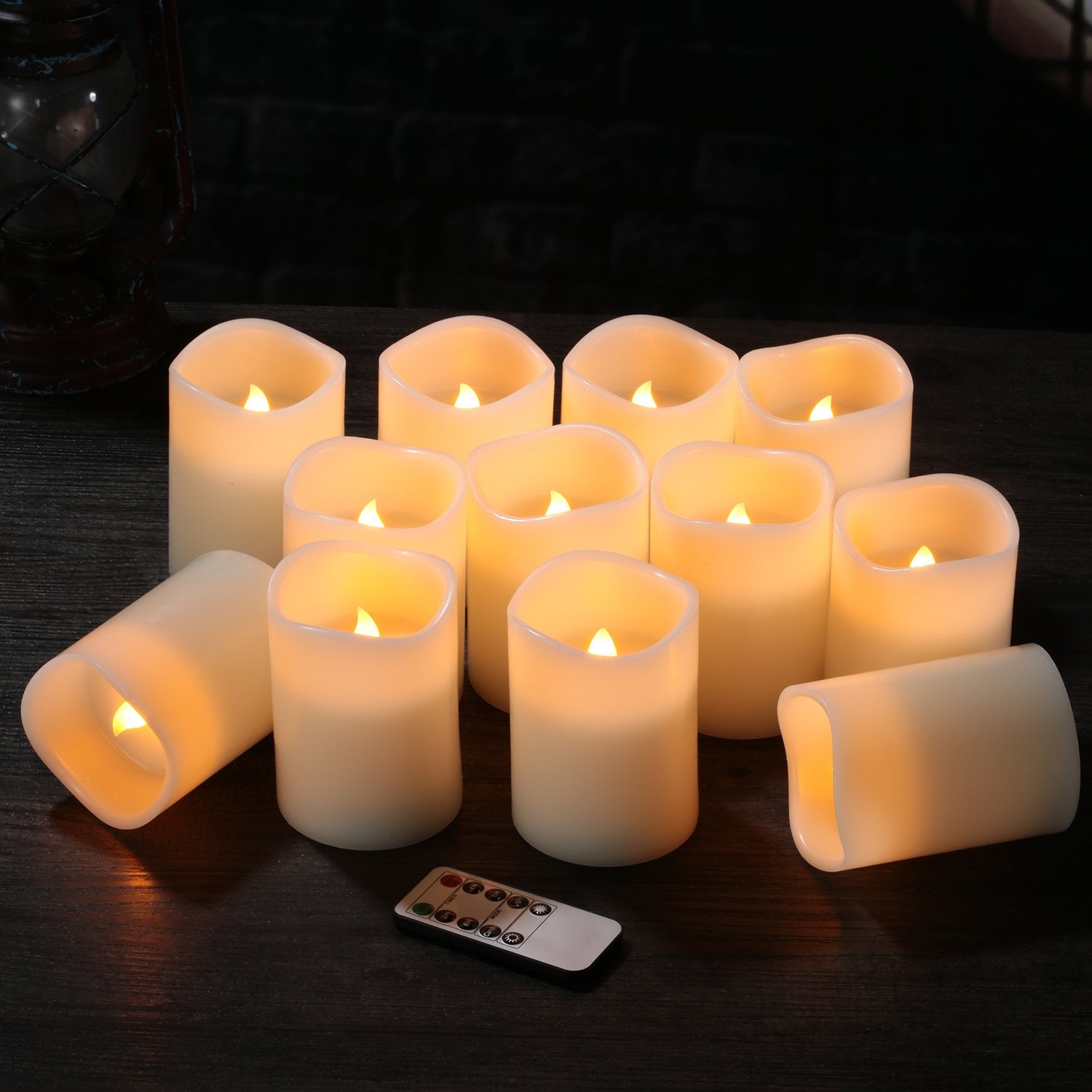 Flameless Candles Battery Operated Candles Set Of 12(D:3'' X H:4'') Pillar Real Wax Led Candles With 10 Key Remote And Cycling 2