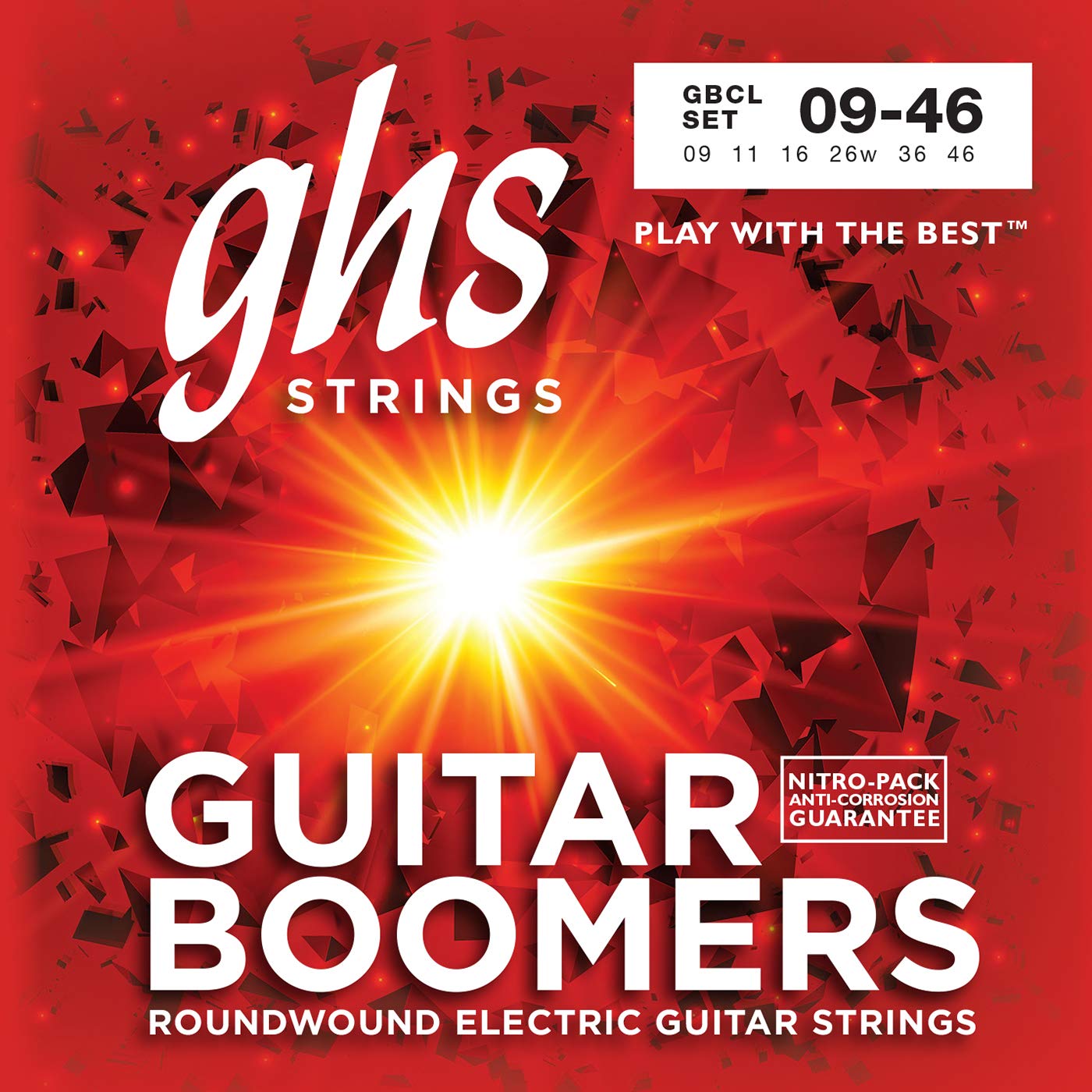 Ghs Strings Guitar Boomers Electric Guitar Strings (Gbcl Set), Custom Light, 9 46