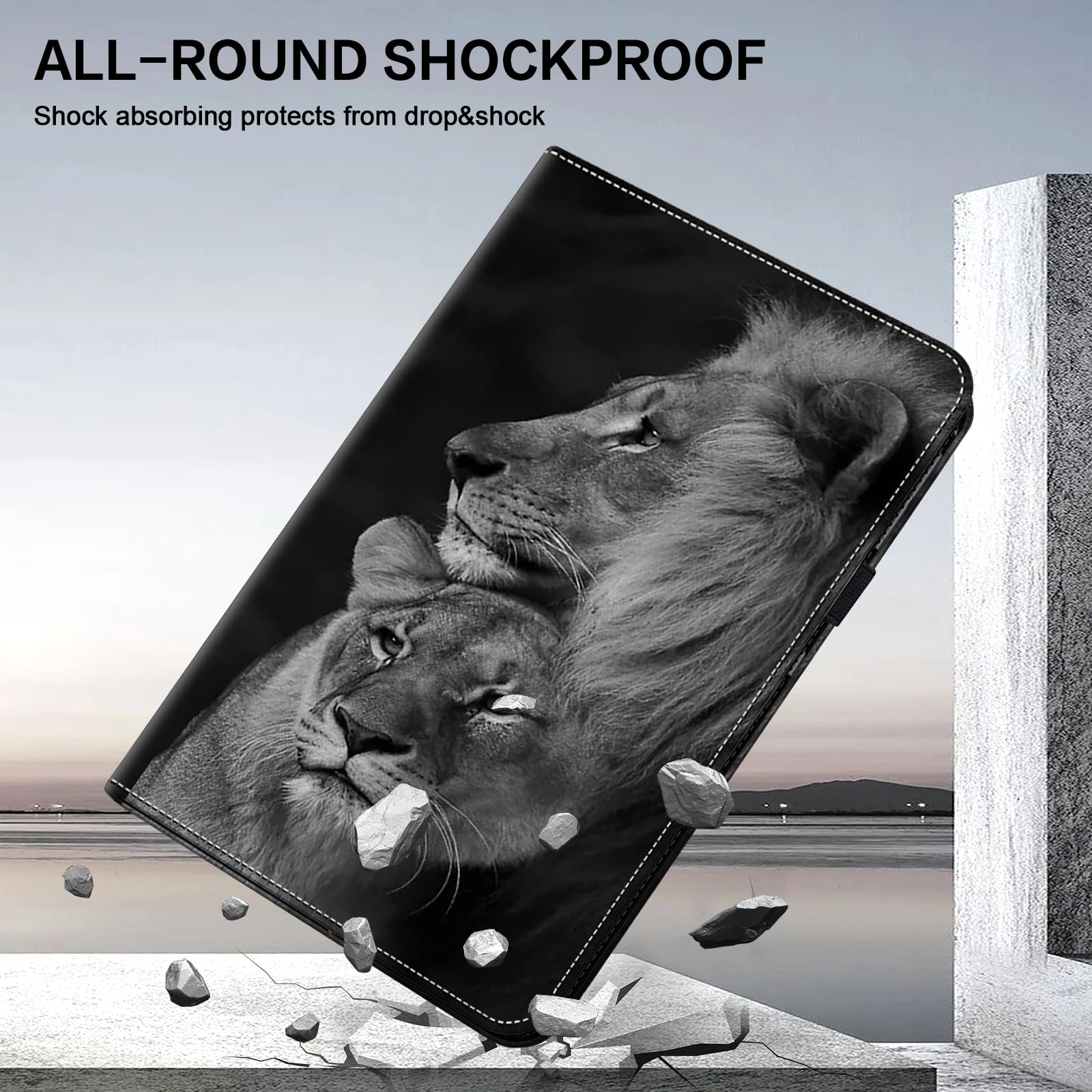 Alilang Case For Samsung Galaxy Tab S6 10.5'' 2019 (Sm T860/T865/T867) With Stylus, Shockproof Folding Stand Cover For Samsung T