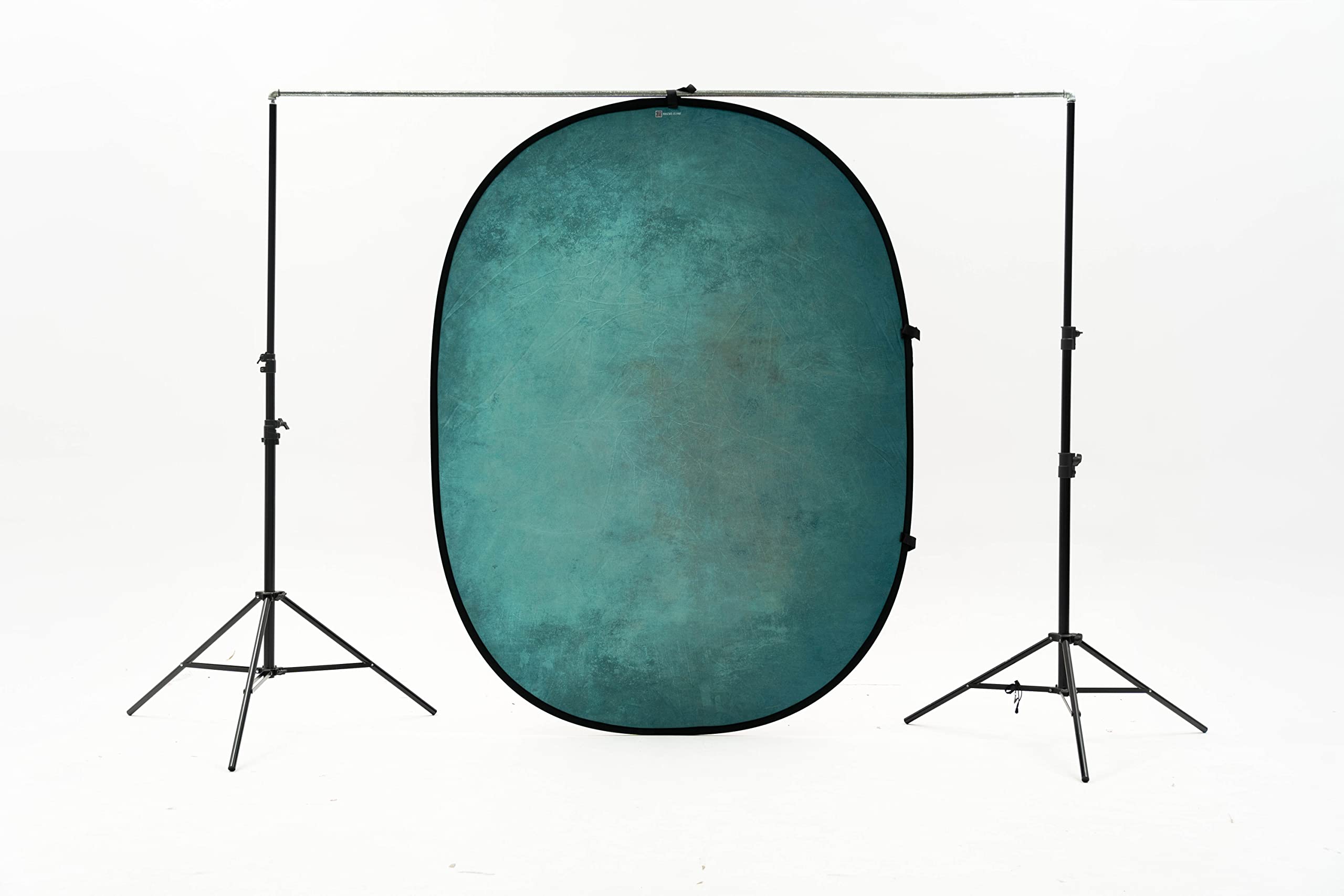 Kate Collapsible Backdrop Pop Up Backdrops Portable Red Cyan Photo Background, Video Conference, Portrait Photography, 5X6.5Ft
