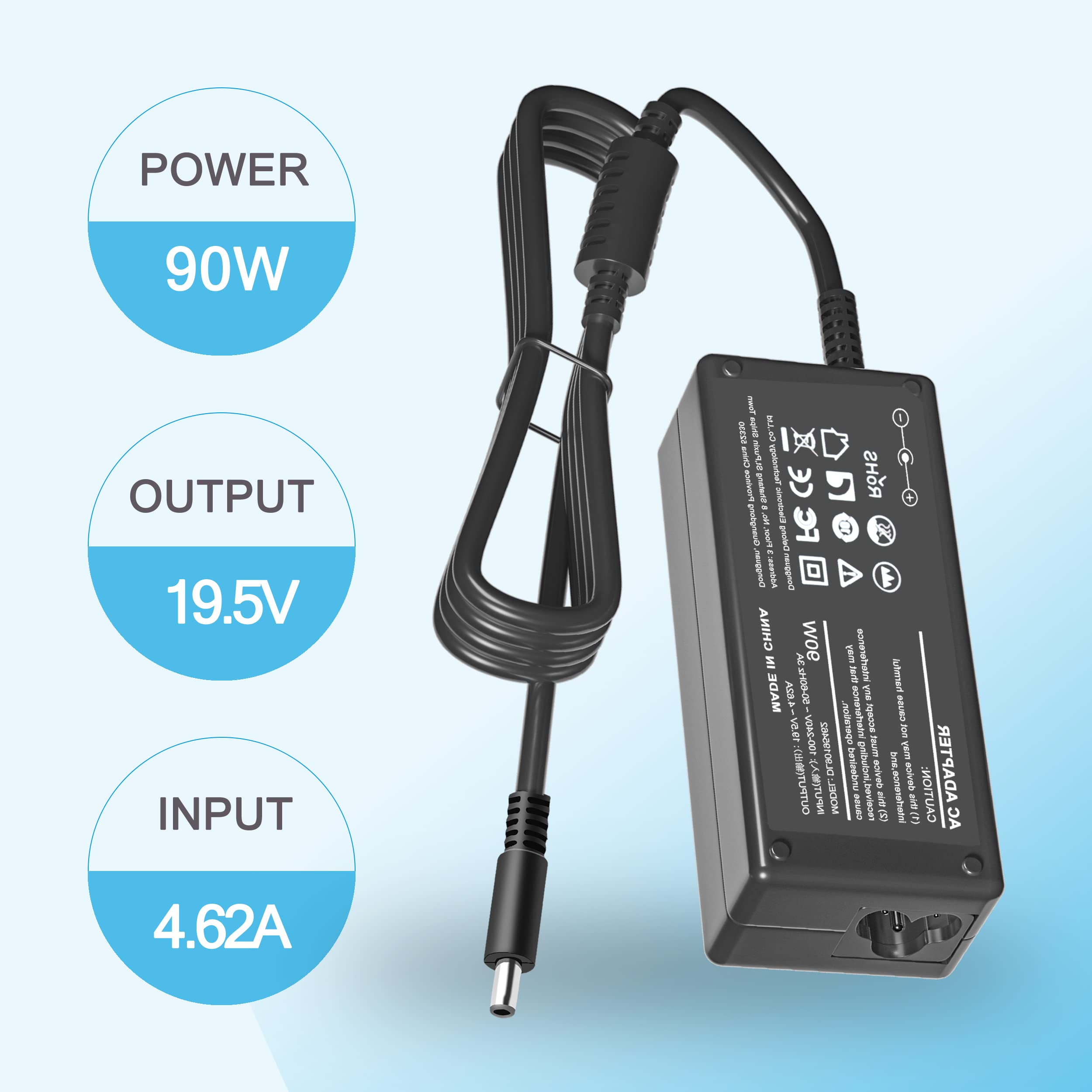 Ibatts 90W Ac Adapter Charger For Dell Optiplex Micro 9020 7050 7040 7080 7060 7070 5050 5070 5090 5080 5060 3080 3050 3040 3020