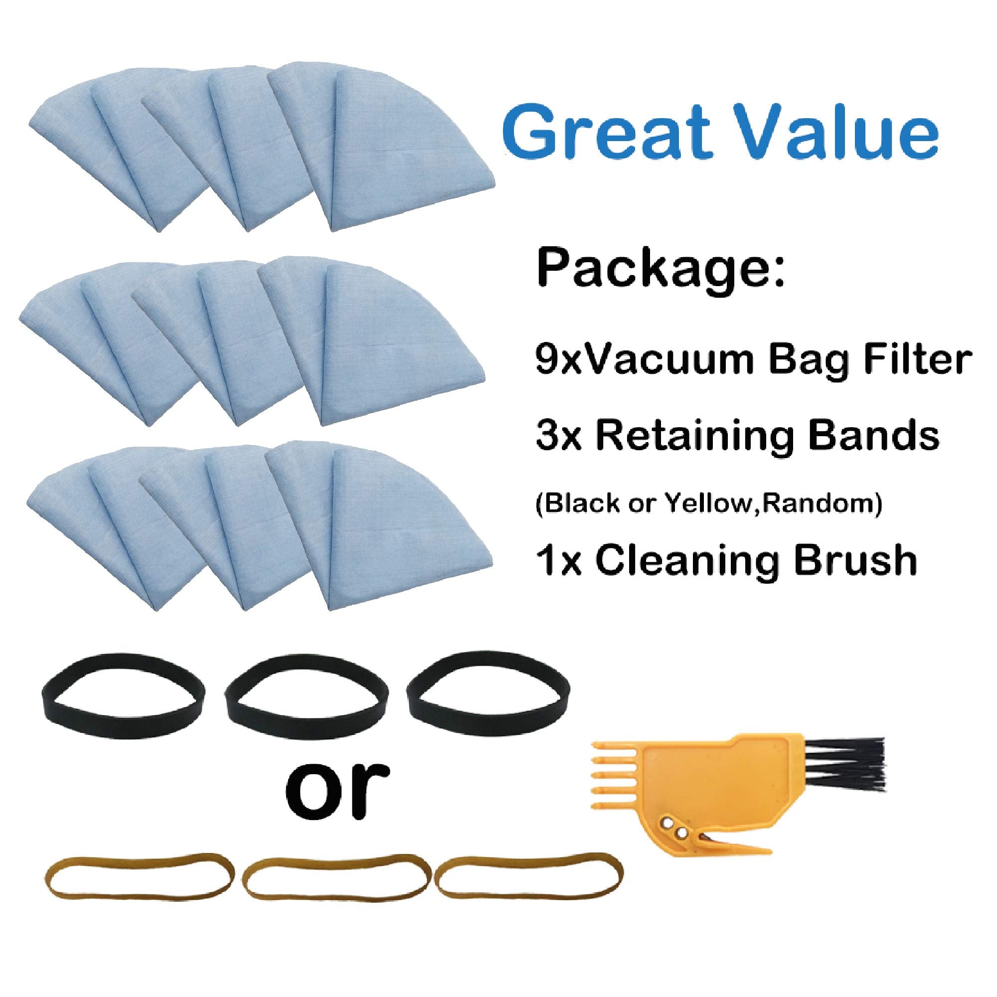 Smilefil 9 Pack 90137 Vf2002 Multi Fit Reusable Dry Vac Disc Filters Compatible With Most Shop Vac Macs 200D Ss11 450, Vacmaster