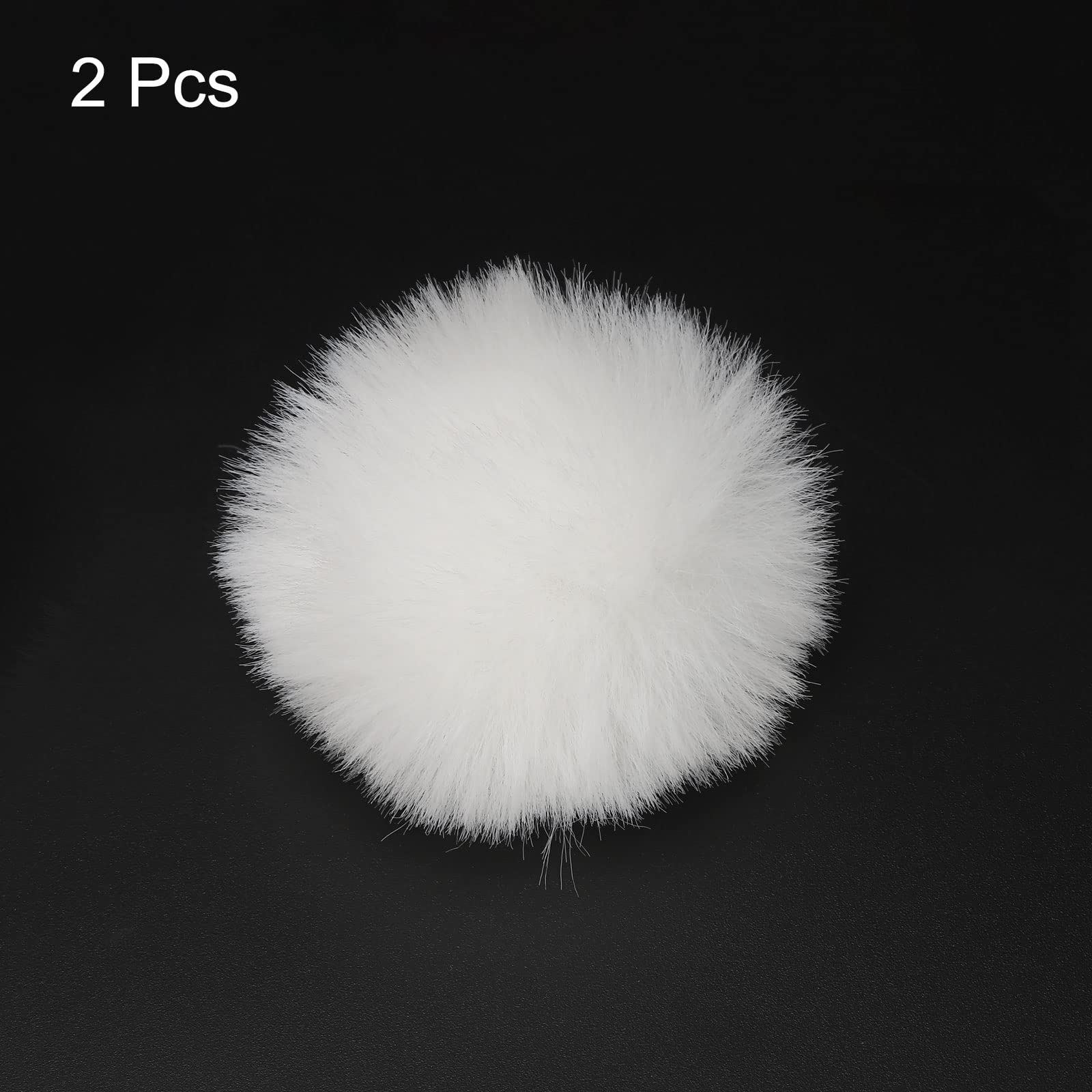 Patikil Furry Microphone Windscreen 7Mm X 60Mm Mic Cover Windshield For Indoor Outdoor Microphone White 2 Pack