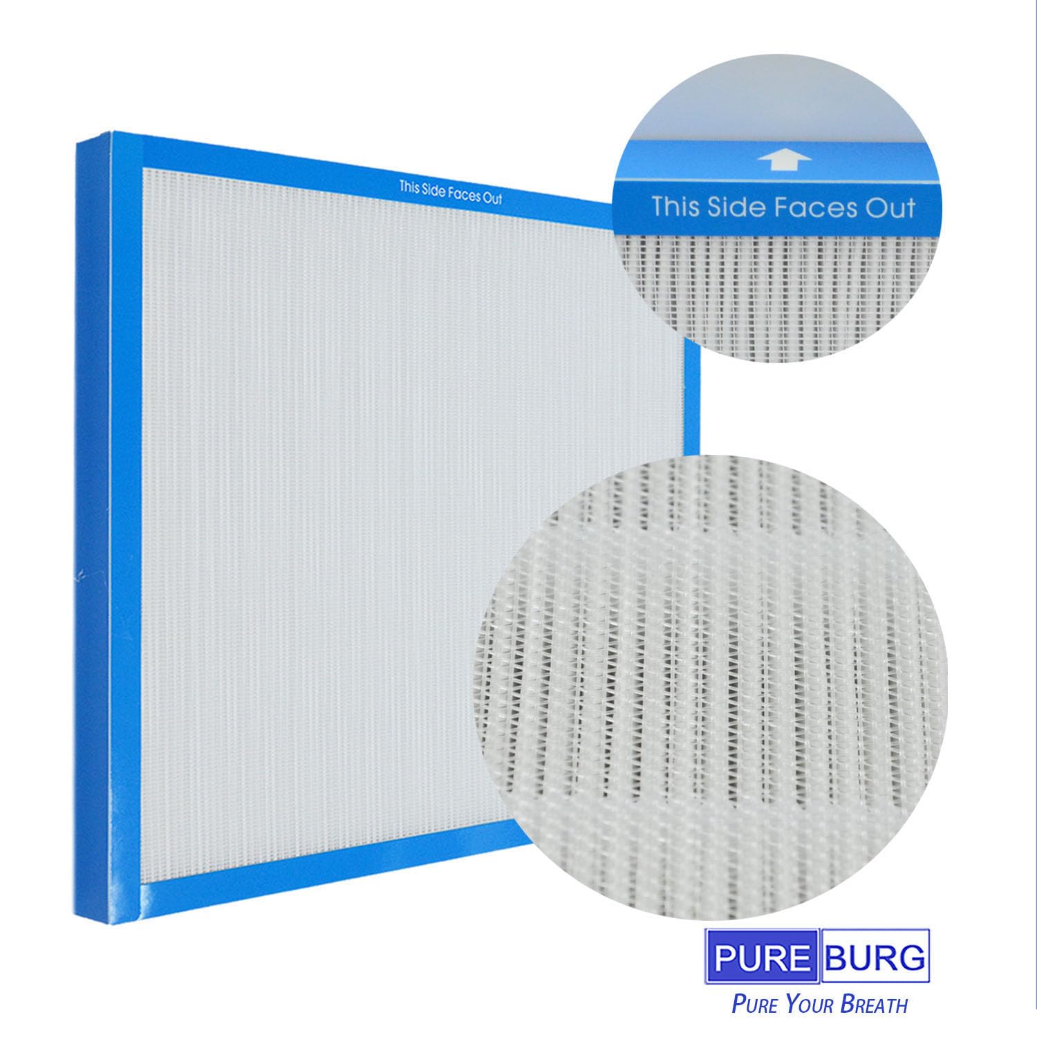 Pureburg Af 20Fl True Hepa Filter Compatible With Homedics Total Clean Af 20Fl Fits Af 20 Ap 25 Ar 20 Air Purifiers, H13 3 Stage