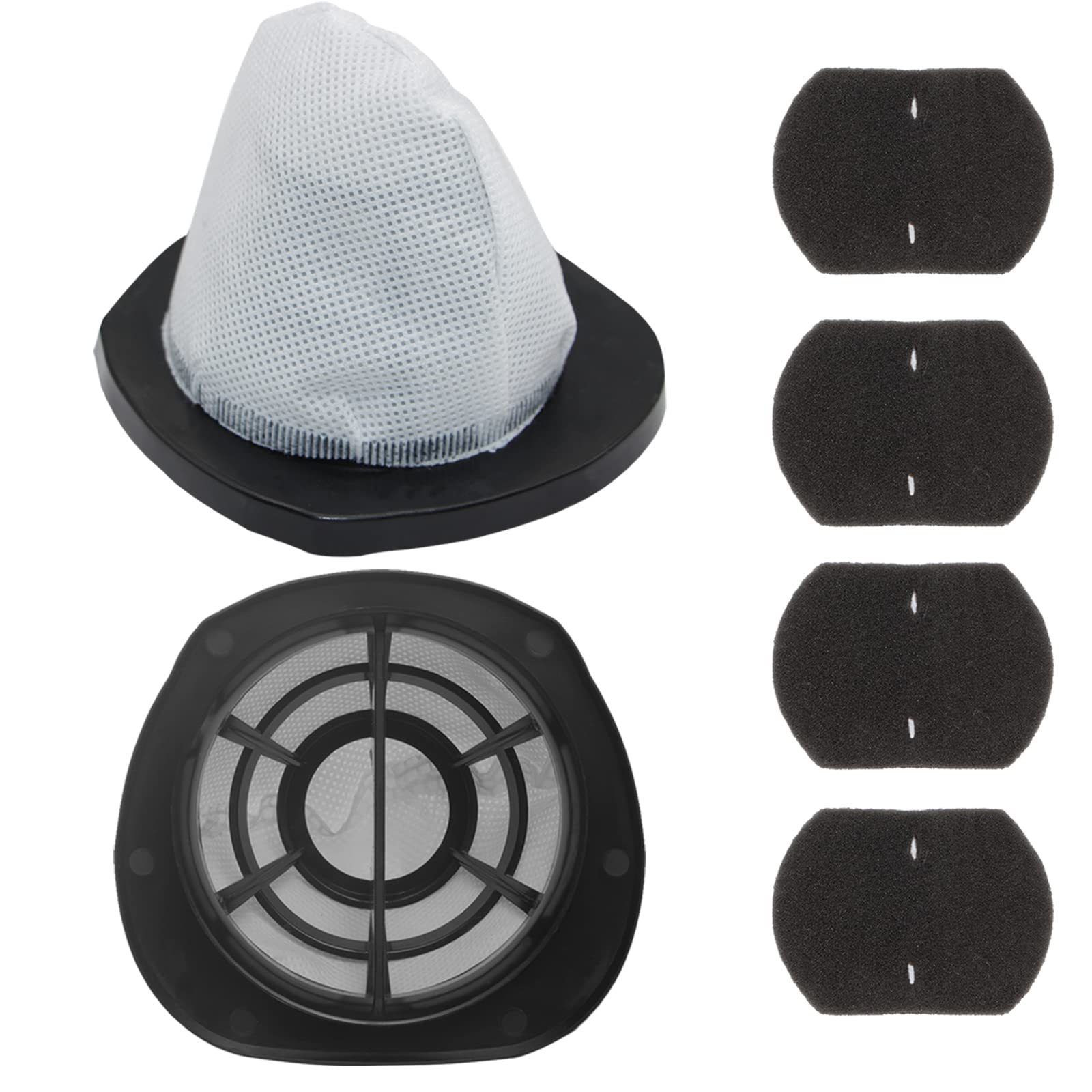 2 Pack 2030 Vacuum Filter And 4 Pack Foam Filter Compatible With Bissell Vacuum Cleaner Models 2030, 20303, 20306, 20307, 20309,